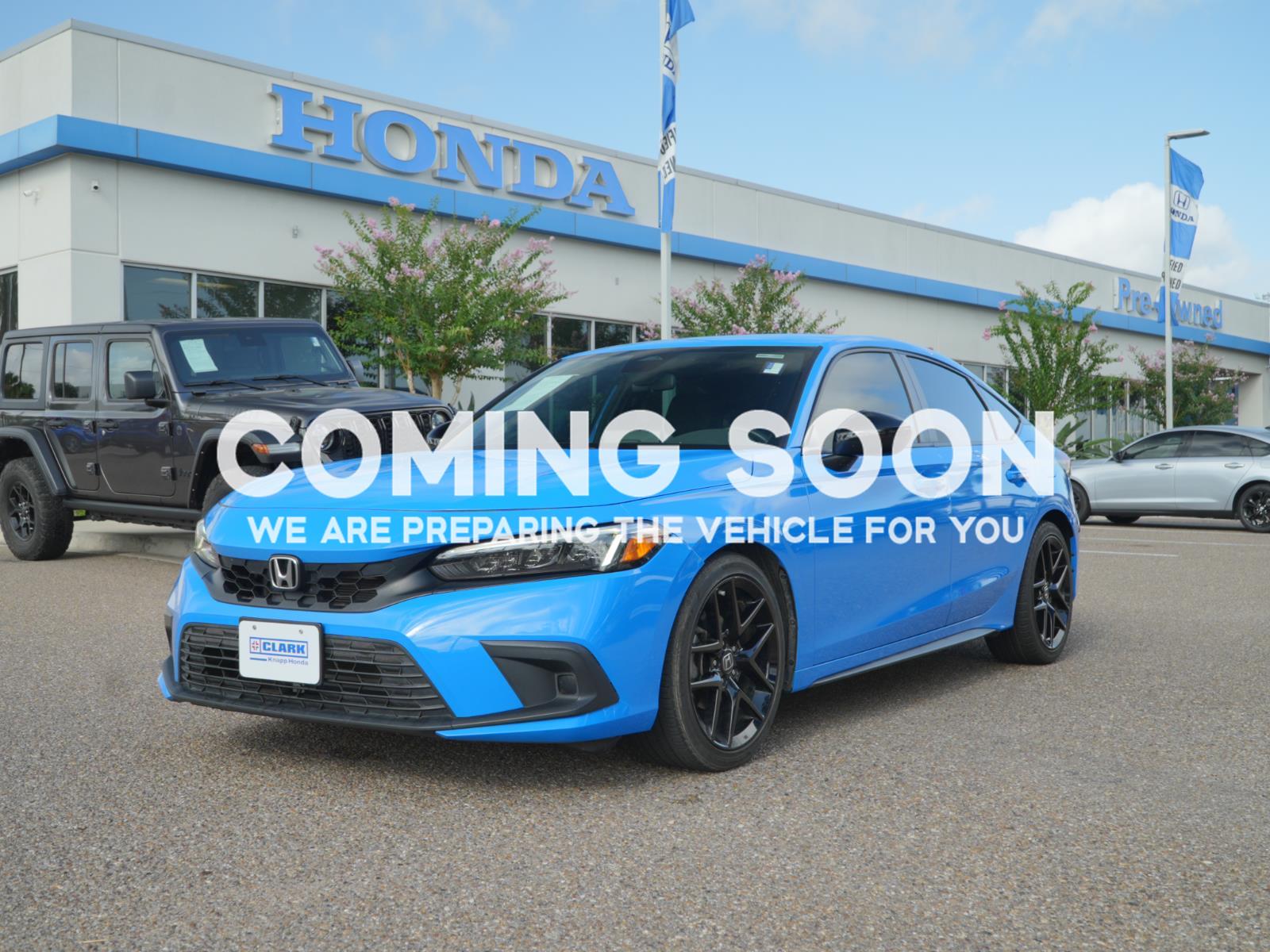 Boost Blue Pearl 2024 Honda Civic Hatchback Hatchback Front-Wheel Drive Continuously Variable Transmission
