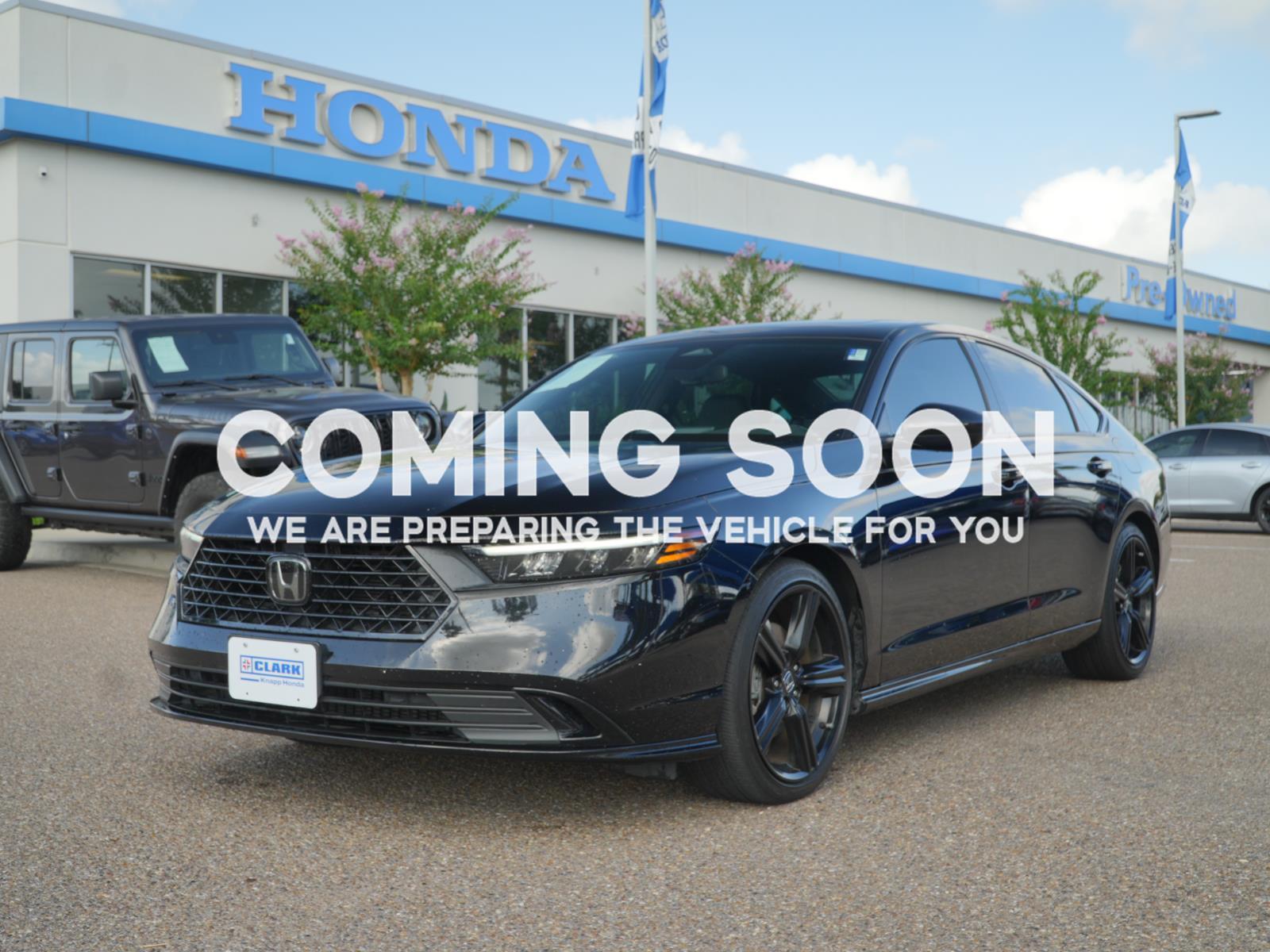 Crystal Black Pearl 2024 Honda Accord Hybrid Sedan Front-Wheel Drive 1-Speed Dual Clutch
