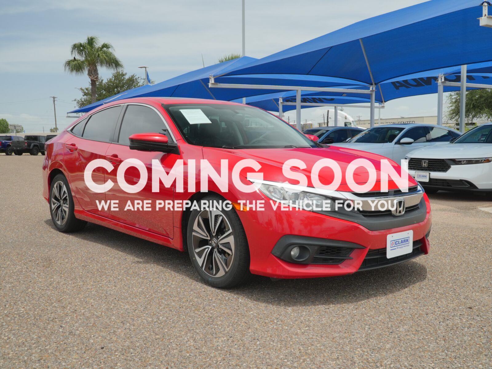 Rallye Red 2018 Honda Civic Sedan Front-Wheel Drive Continuously Variable Transmission