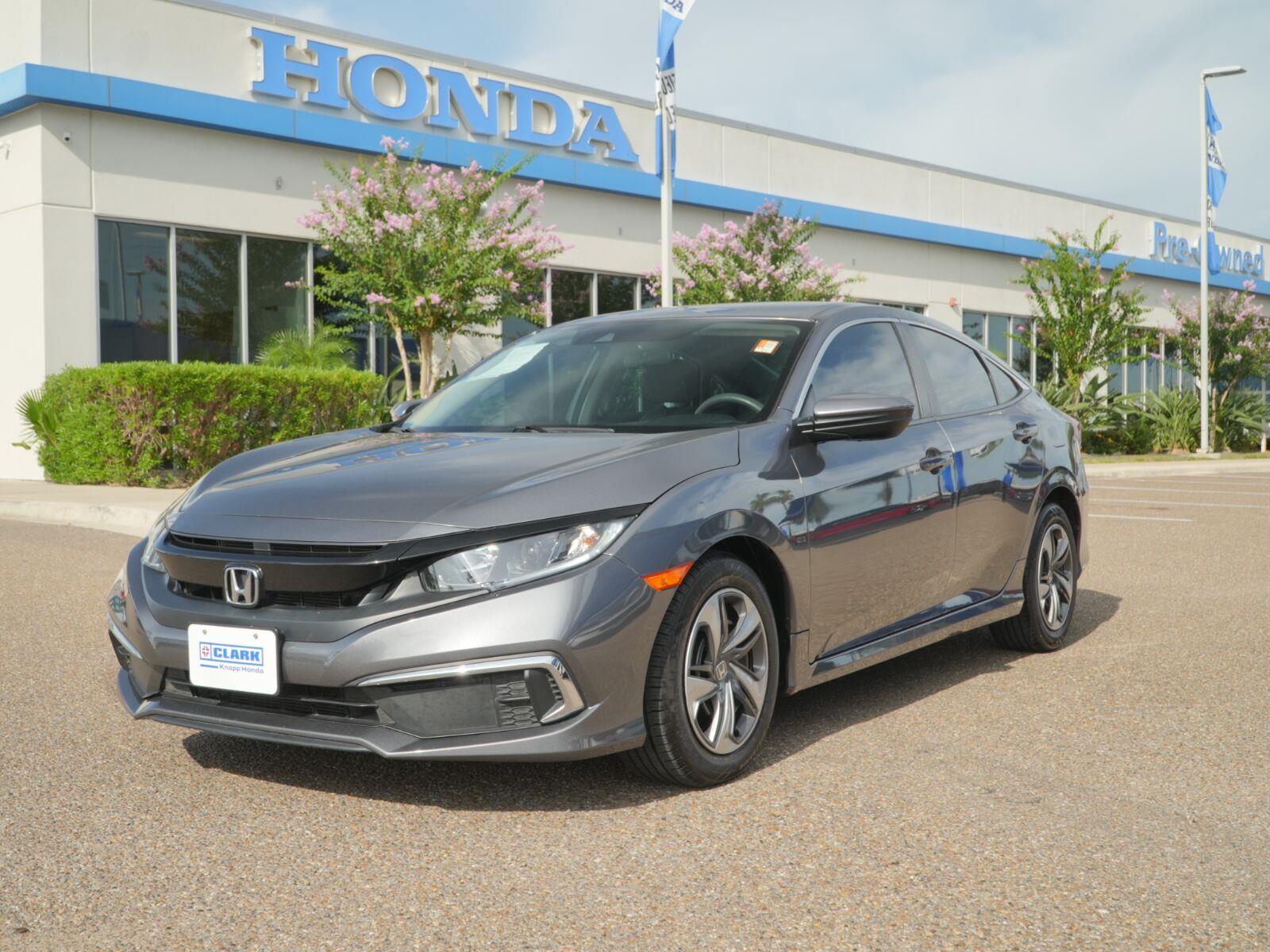 Gray (Modern Steel Metallic) 2021 Honda Civic Sedan Front-Wheel Drive Continuously Variable Transmission
