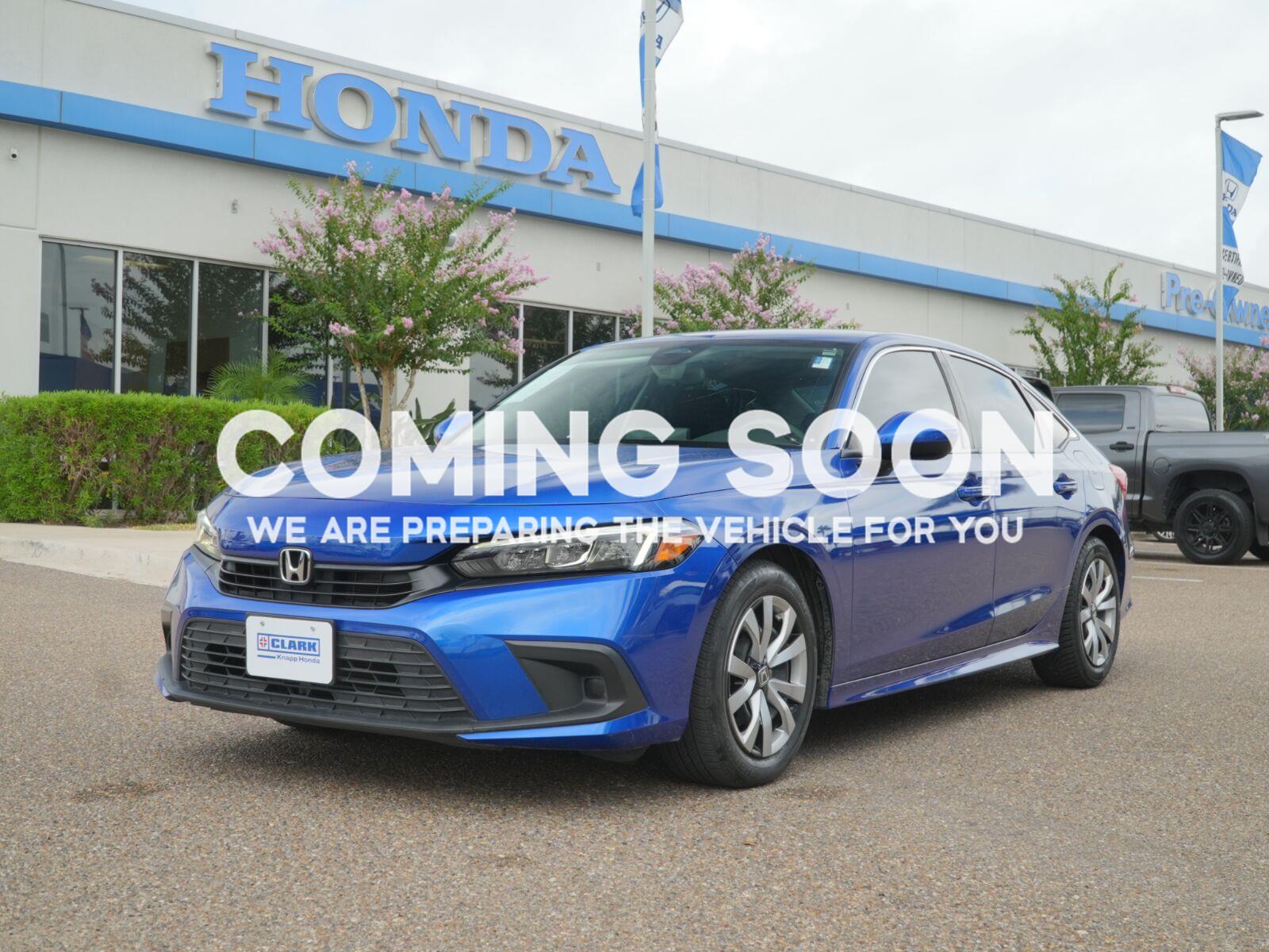 Aegean Blue Metallic 2024 Honda Civic Sedan Front-Wheel Drive Continuously Variable Transmission