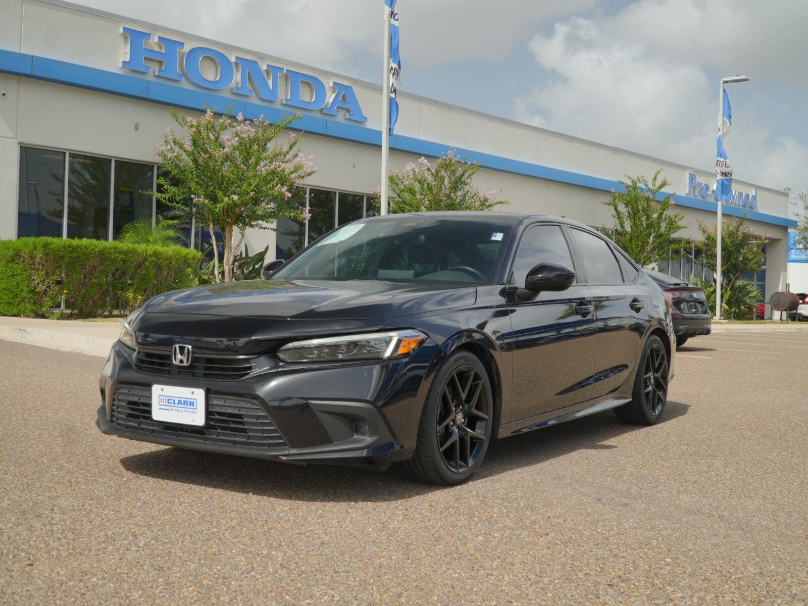 Crystal Black Pearl 2023 Honda Civic Sedan Front-Wheel Drive 7-Speed CVT