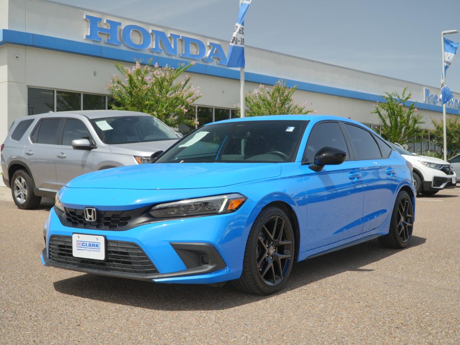 Boost Blue Pearl 2024 Honda Civic Hatchback Hatchback Front-Wheel Drive Continuously Variable Transmission