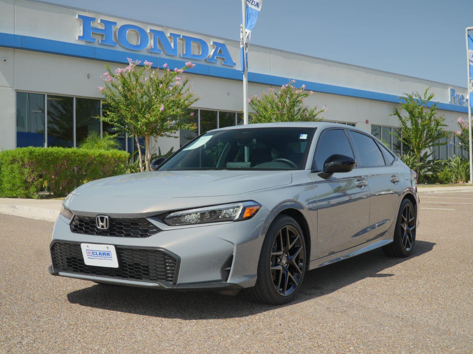 Urban Gray Pearl 2025 Honda Civic Hybrid Sedan Front-Wheel Drive Continuously Variable Transmission
