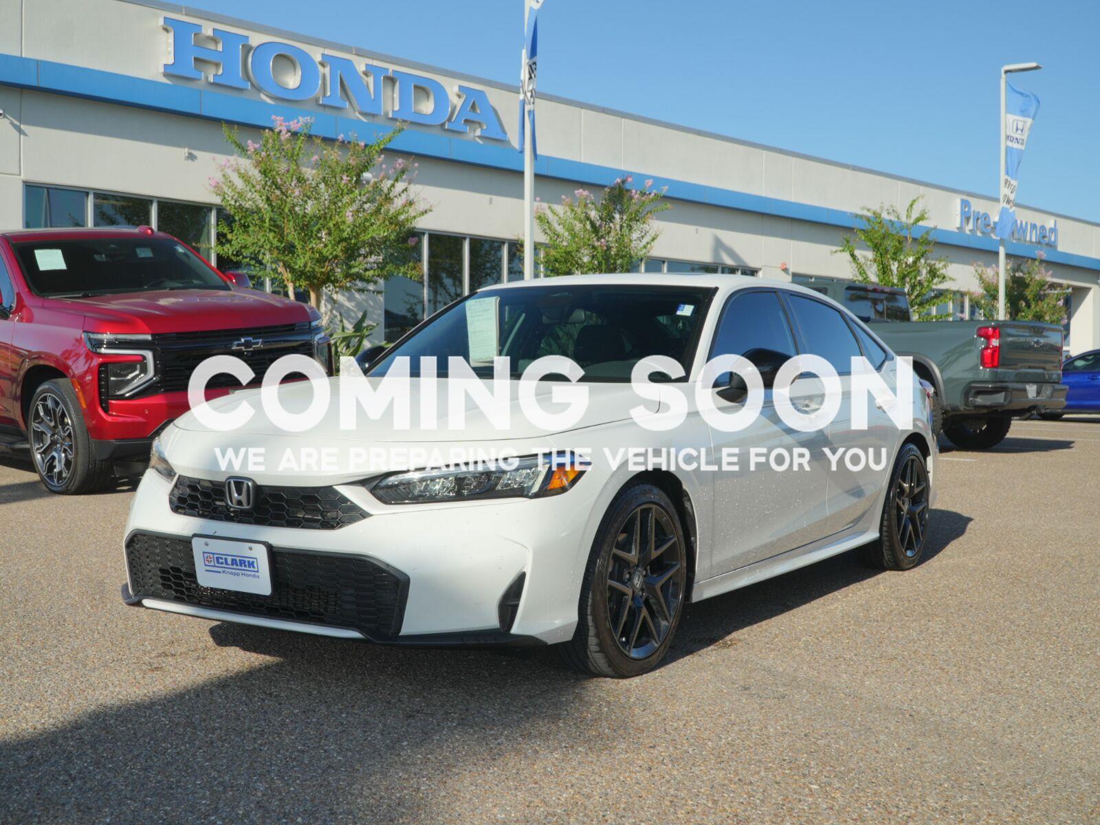 Platinum White Pearl 2025 Honda Civic Hybrid Sedan Front-Wheel Drive 1-Speed Dual Clutch