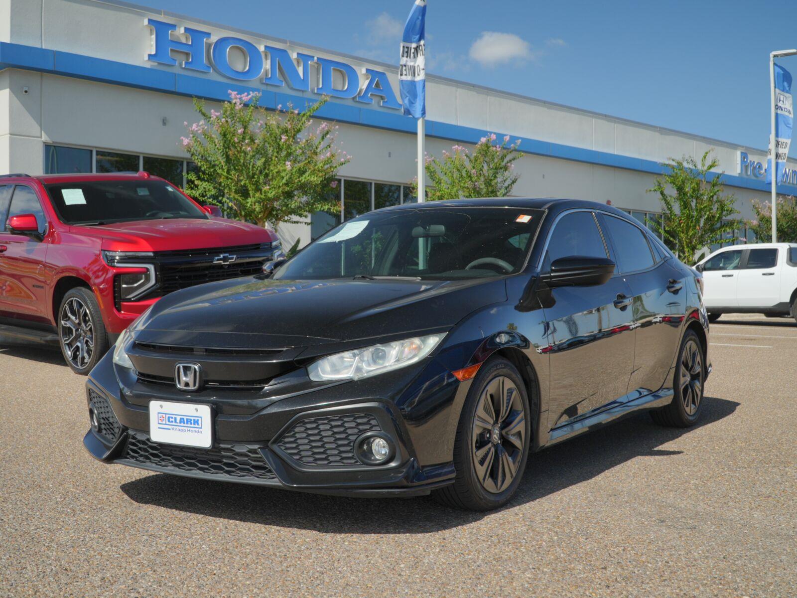 Crystal Black Pearl 2018 Honda Civic Hatchback Hatchback Front-Wheel Drive Continuously Variable Transmission