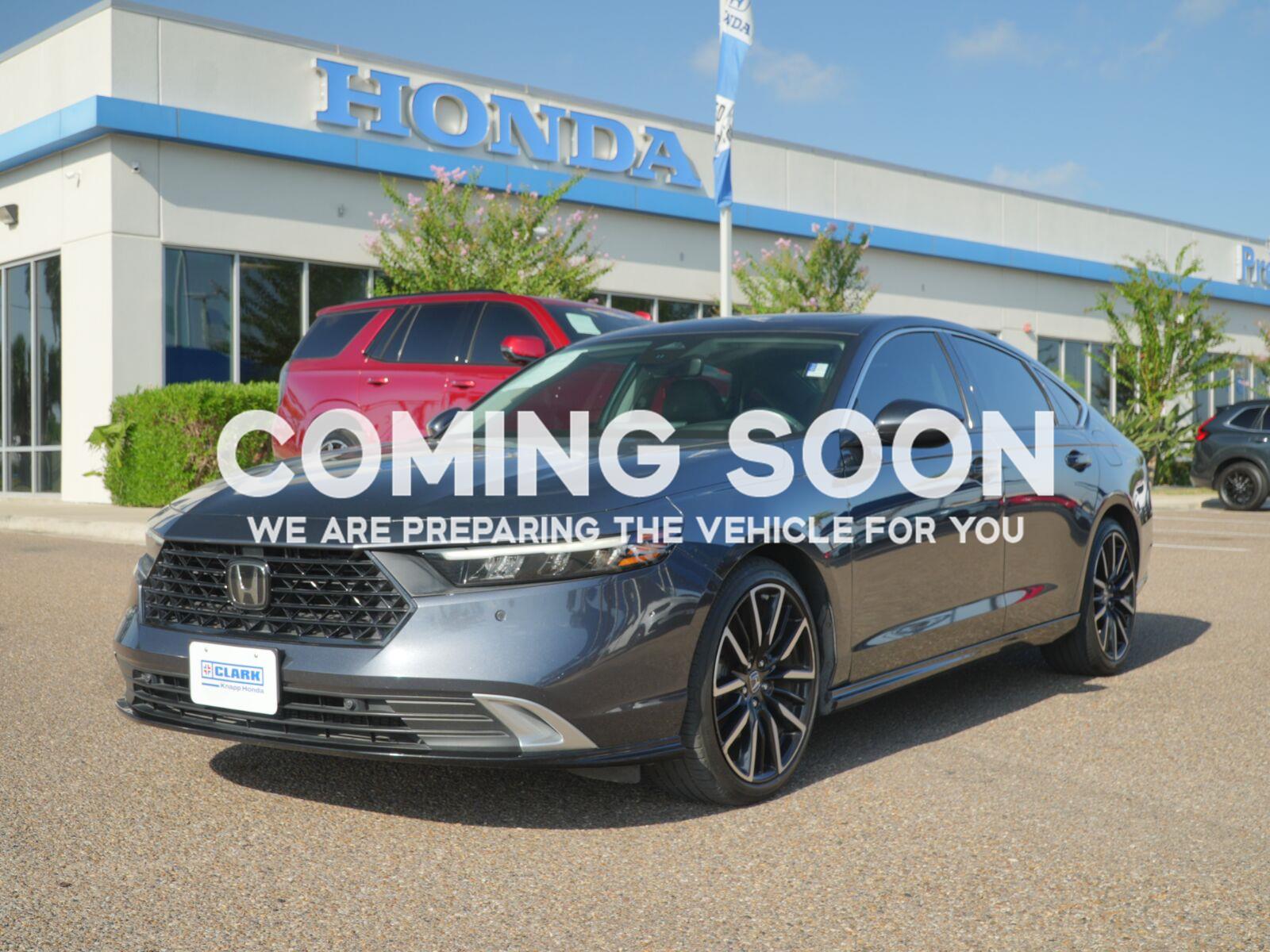Meteorite Gray Metallic 2023 Honda Accord Hybrid Sedan Front-Wheel Drive 1-Speed Dual Clutch