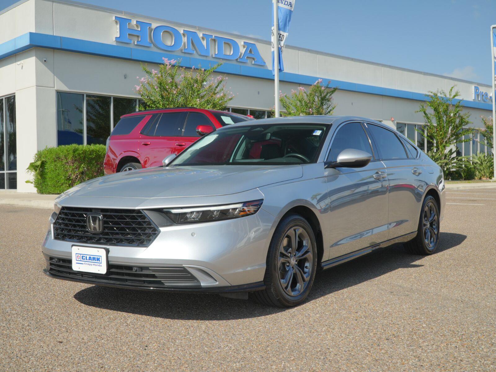 Solar Silver Metallic 2024 Honda Accord Hybrid Sedan Front-Wheel Drive 1-Speed Dual Clutch