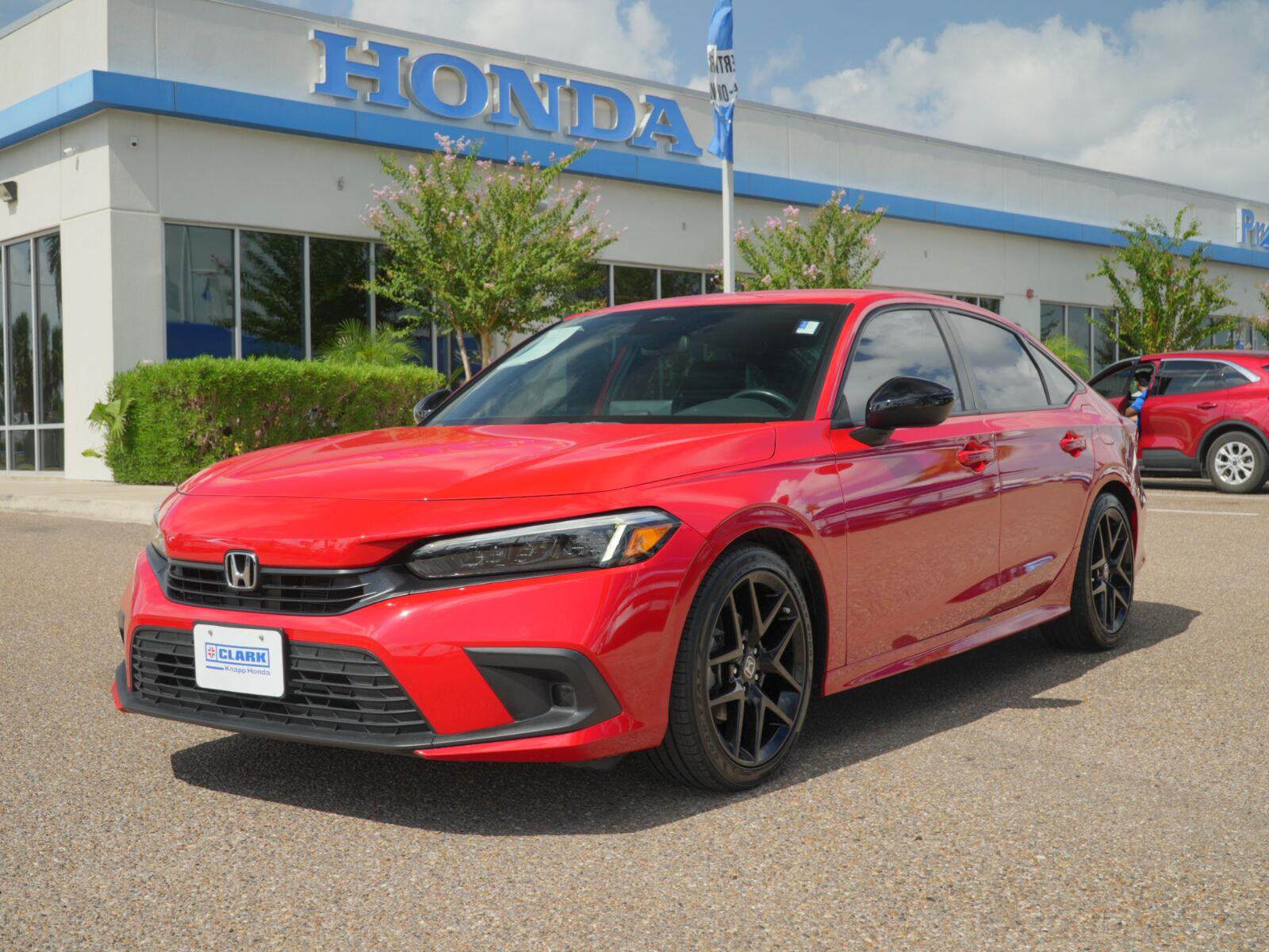 Rallye Red 2024 Honda Civic Sedan Front-Wheel Drive Continuously Variable Transmission