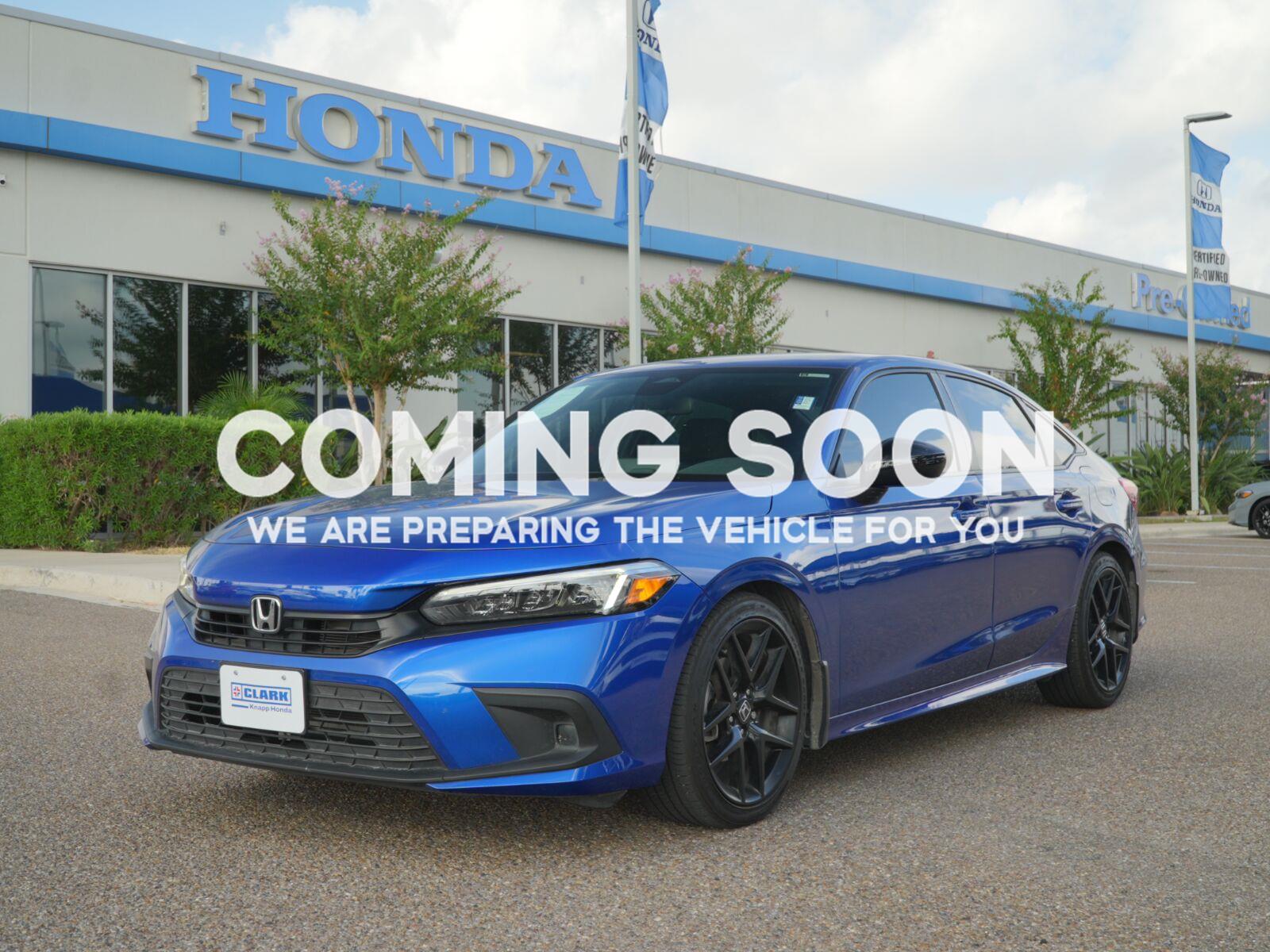 Aegean Blue Metallic 2024 Honda Civic Sedan Front-Wheel Drive 7-Speed CVT