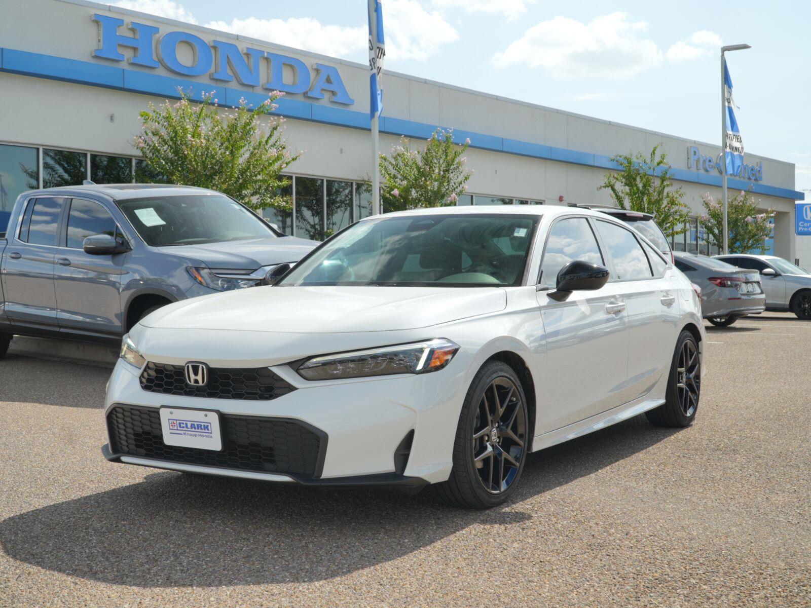 Platinum White Pearl 2025 Honda Civic Hybrid Sedan Front-Wheel Drive 1-Speed Dual Clutch