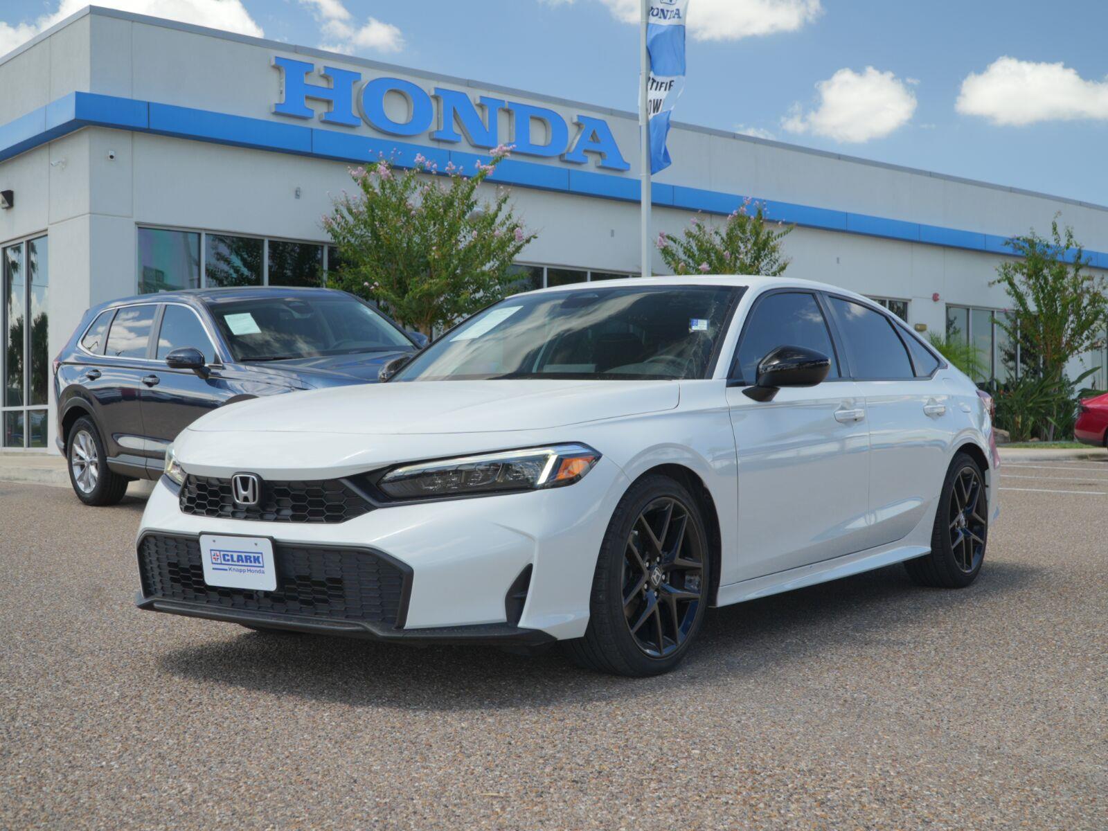 Platinum White Pearl 2025 Honda Civic Sedan Front-Wheel Drive Continuously Variable Transmission