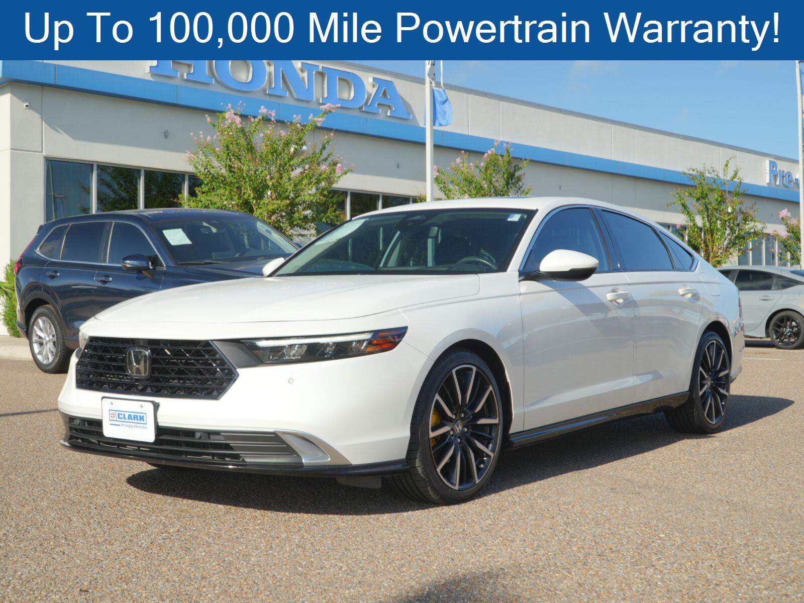 Platinum White Pearl 2024 Honda Accord Hybrid Sedan Front-Wheel Drive 1-Speed Dual Clutch