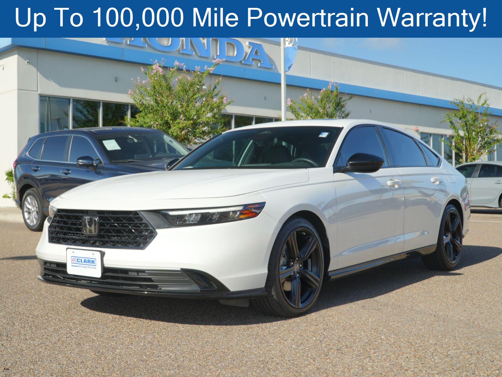 Platinum White Pearl 2024 Honda Accord Hybrid Sedan Front-Wheel Drive 1-Speed Dual Clutch