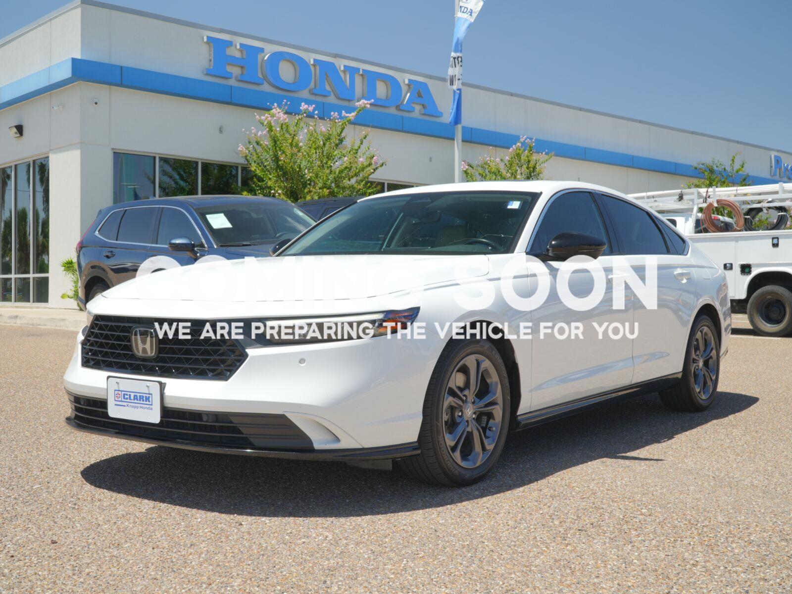 Platinum White Pearl 2024 Honda Accord Hybrid Sedan Front-Wheel Drive 1-Speed Dual Clutch