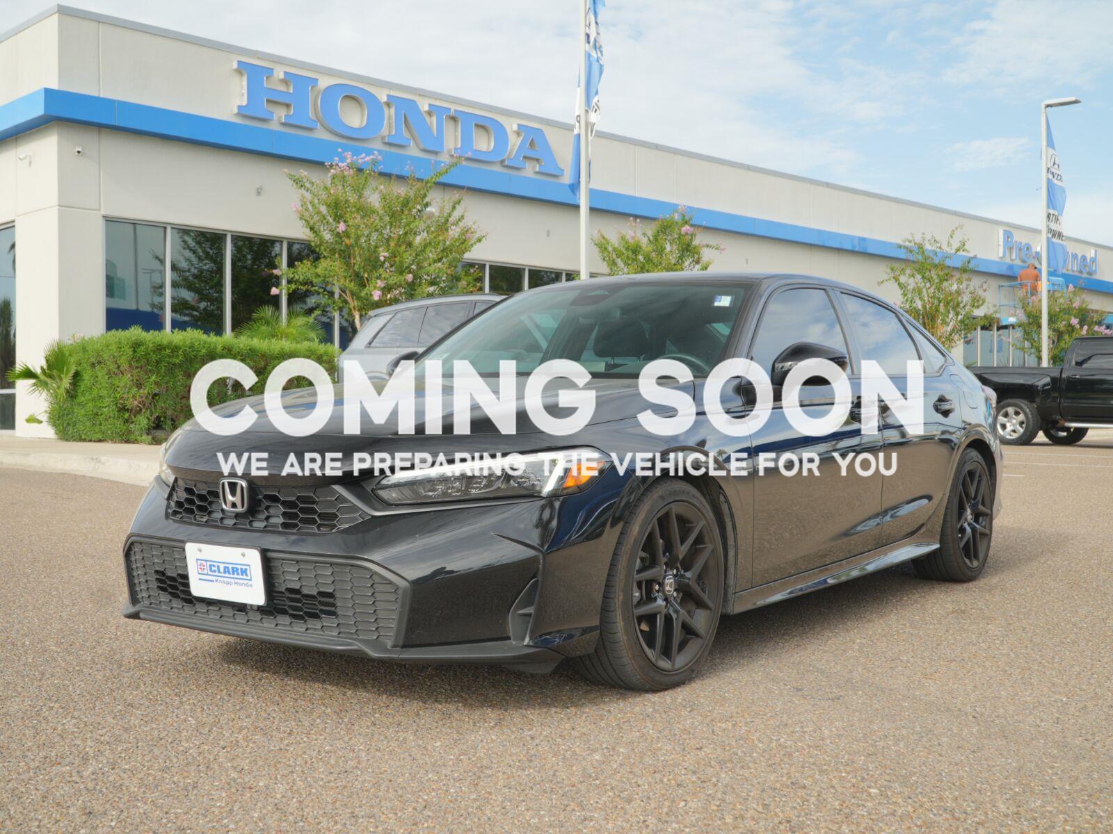 Crystal Black Pearl 2025 Honda Civic Sedan Front-Wheel Drive Continuously Variable Transmission