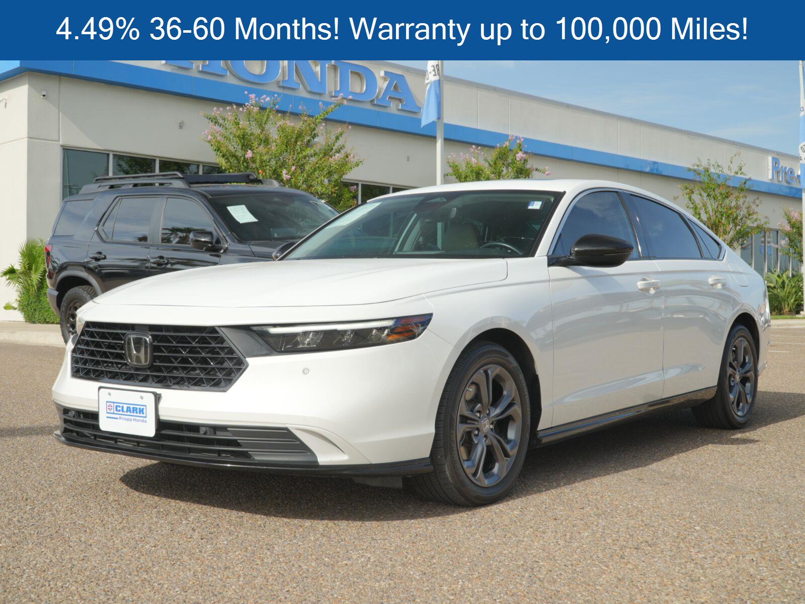 Platinum White Pearl 2024 Honda Accord Hybrid Sedan Front-Wheel Drive 1-Speed Dual Clutch
