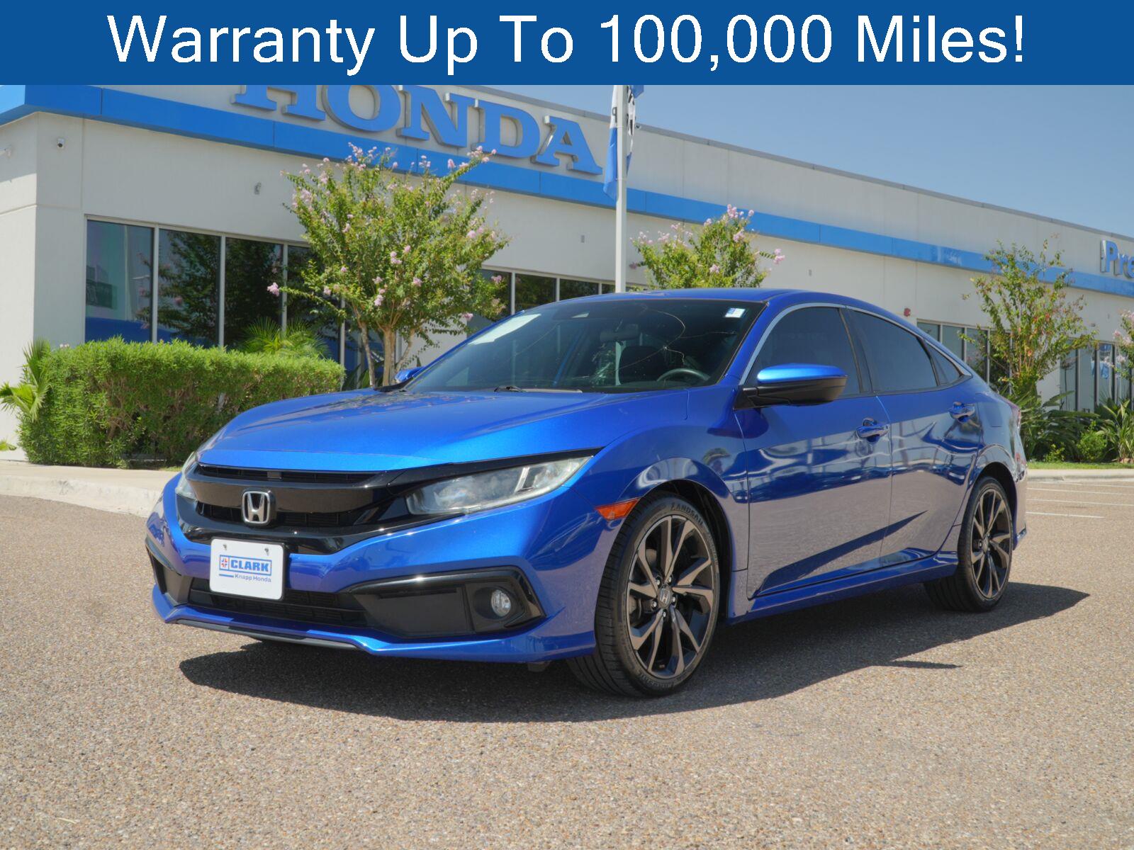 Aegean Blue Metallic 2021 Honda Civic Sedan Front-Wheel Drive 7-Speed CVT