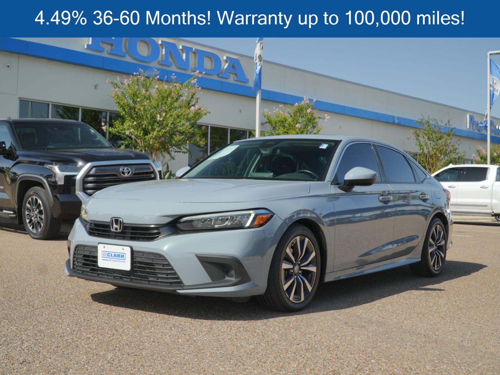 Sonic Gray Pearl 2024 Honda Civic Sedan Front-Wheel Drive Continuously Variable Transmission