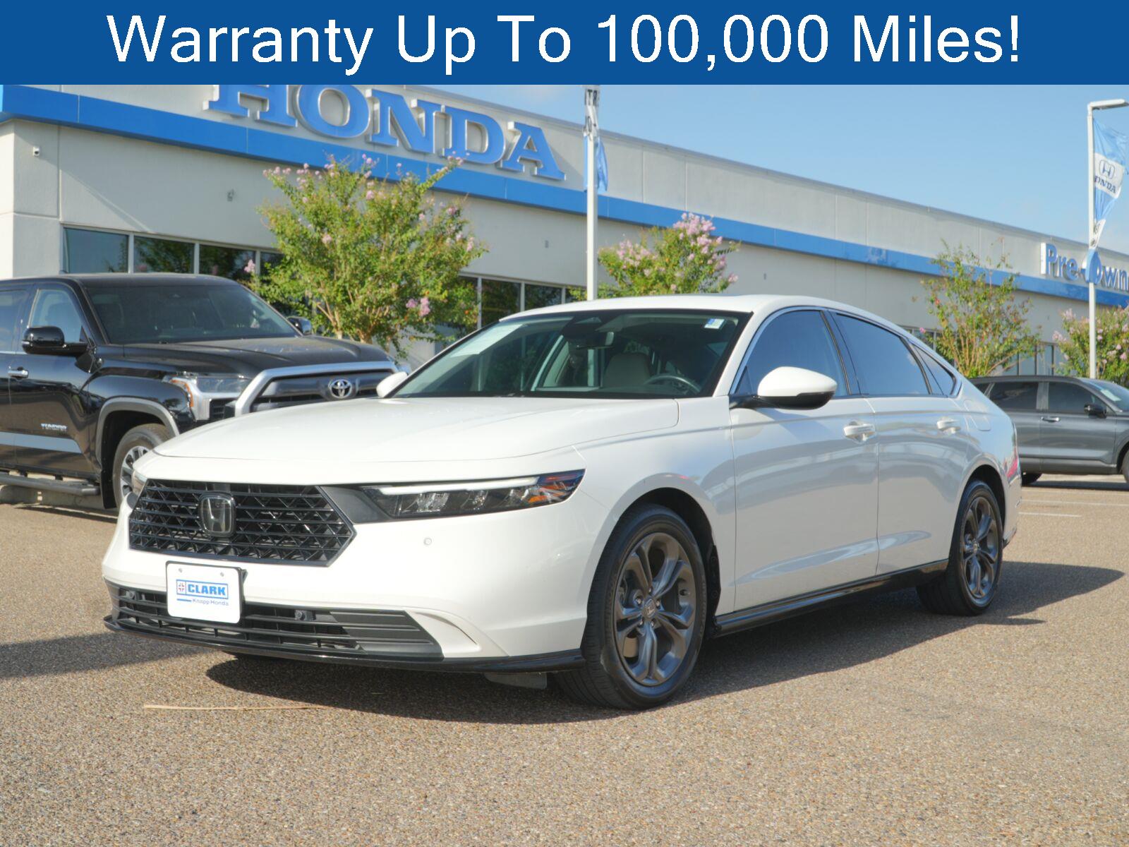 Platinum White Pearl 2024 Honda Accord Hybrid Sedan Front-Wheel Drive 1-Speed Dual Clutch