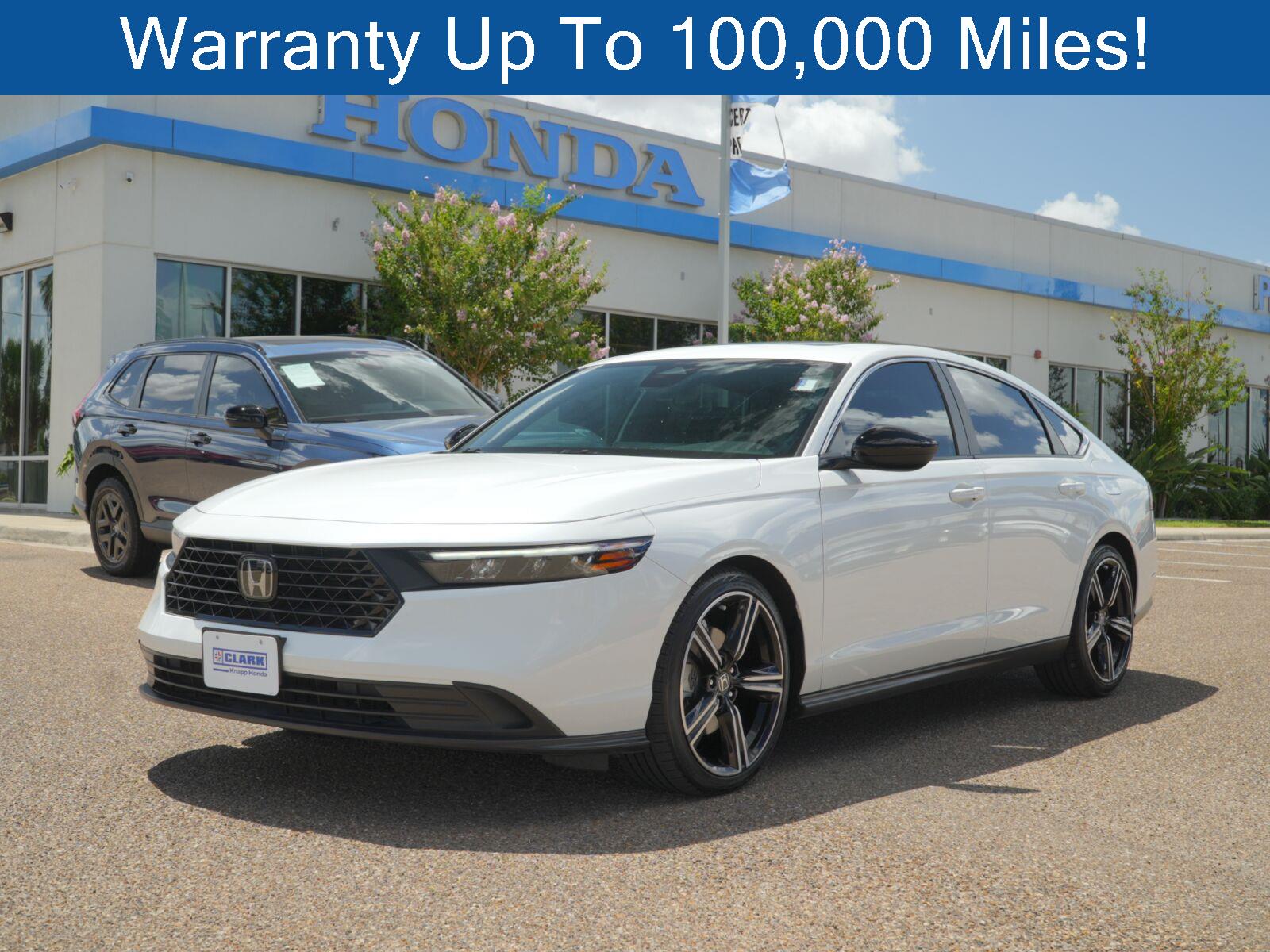 Platinum White Pearl 2024 Honda Accord Hybrid Sedan Front-Wheel Drive 1-Speed Dual Clutch