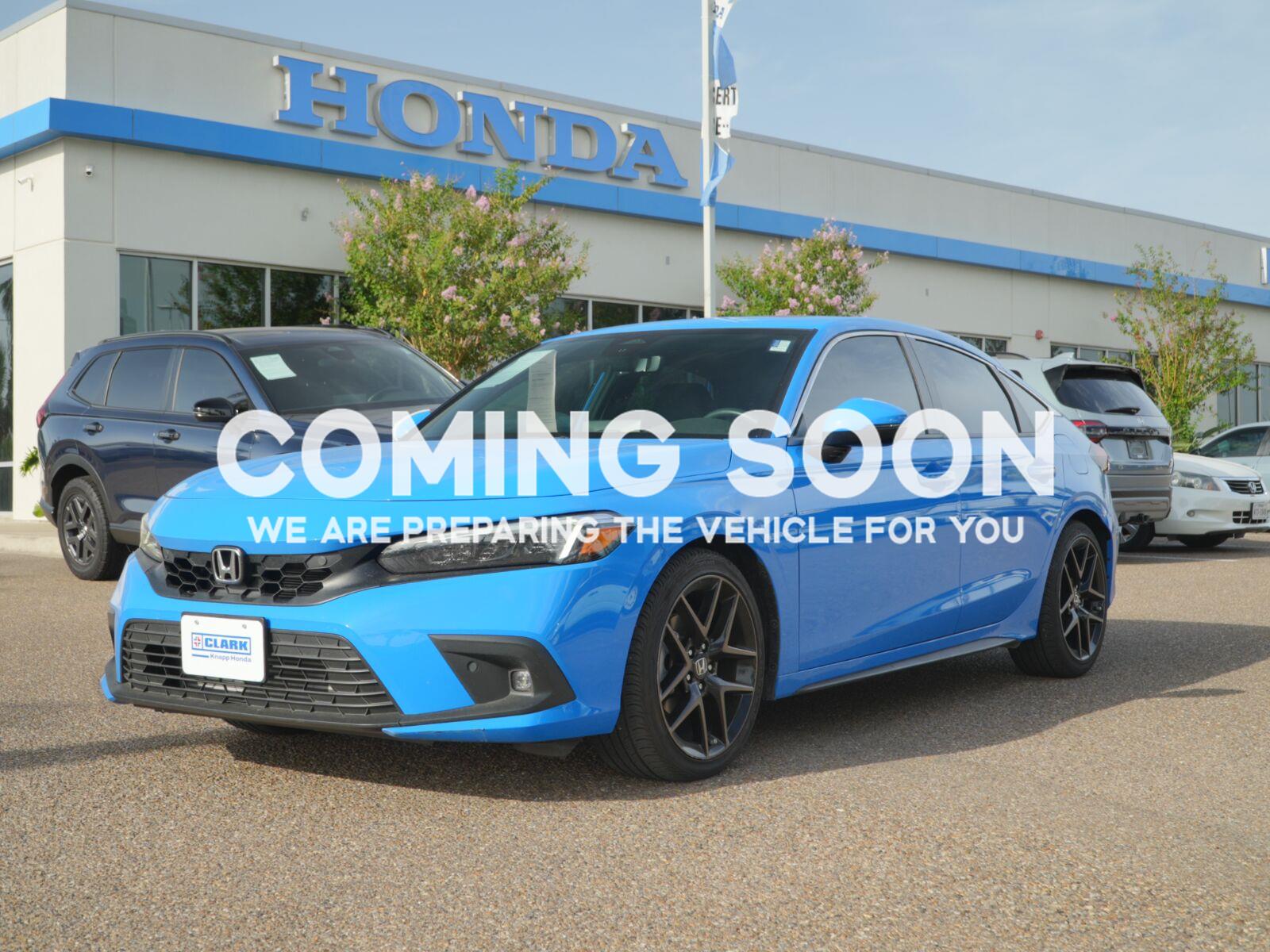 Boost Blue Pearl 2024 Honda Civic Hatchback Hatchback Front-Wheel Drive Continuously Variable Transmission