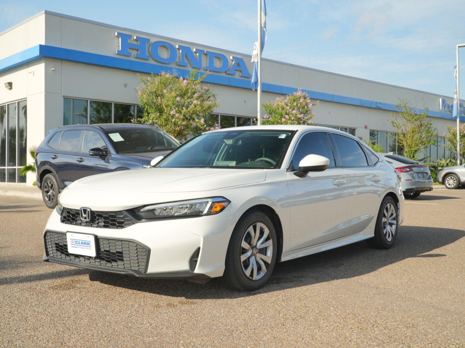 Platinum White Pearl 2026 Honda Civic Sedan Front-Wheel Drive Continuously Variable Transmission