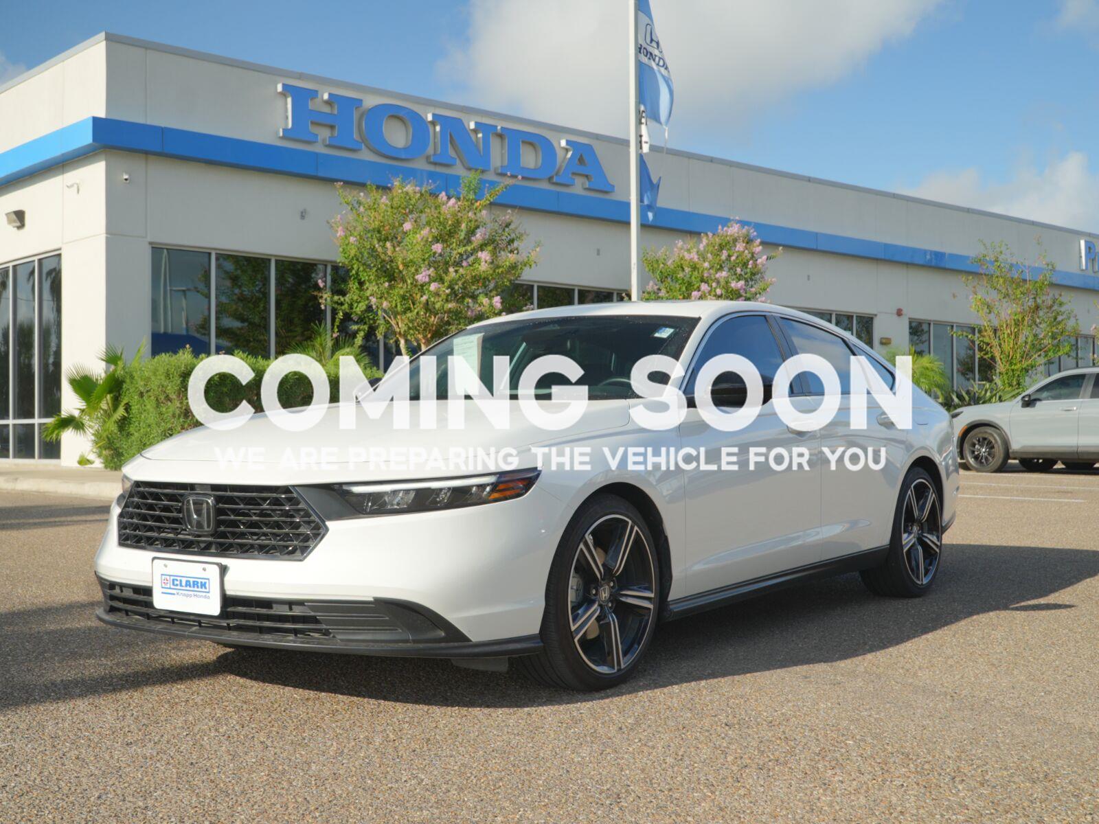 Platinum White Pearl 2025 Honda Accord Hybrid Sedan Front-Wheel Drive Continuously Variable Transmission
