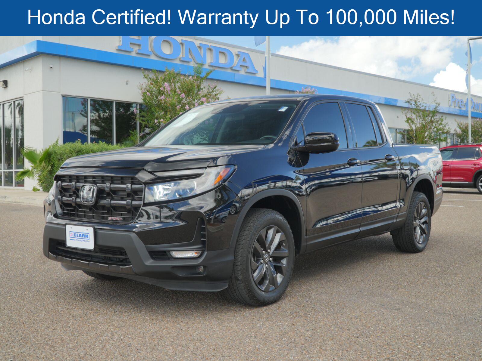 Crystal Black Pearl 2024 Honda Ridgeline Pickup Truck All-Wheel Drive 9-Speed Automatic