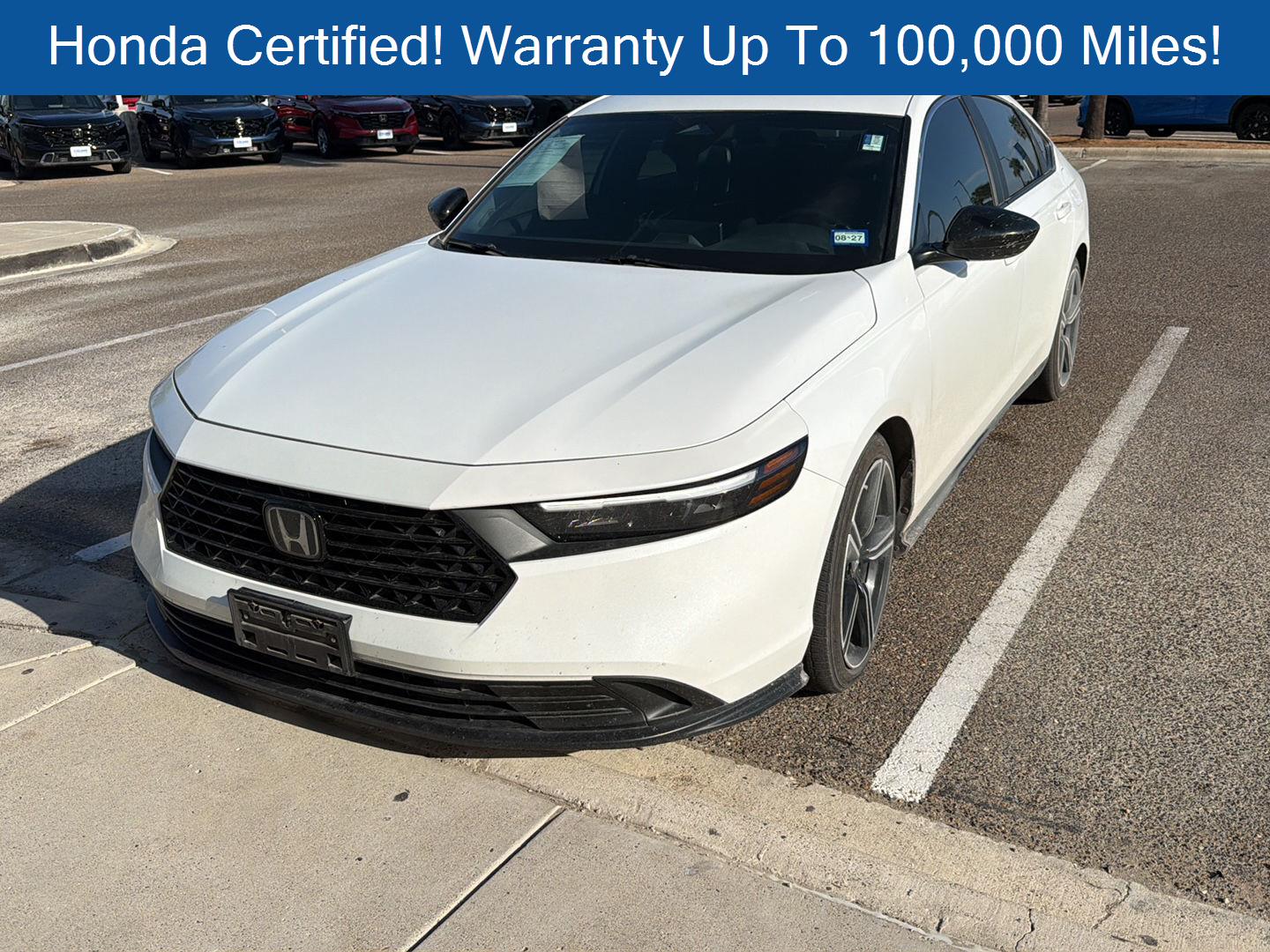 Platinum White Pearl 2025 Honda Accord Hybrid Sedan Front-Wheel Drive Continuously Variable Transmission