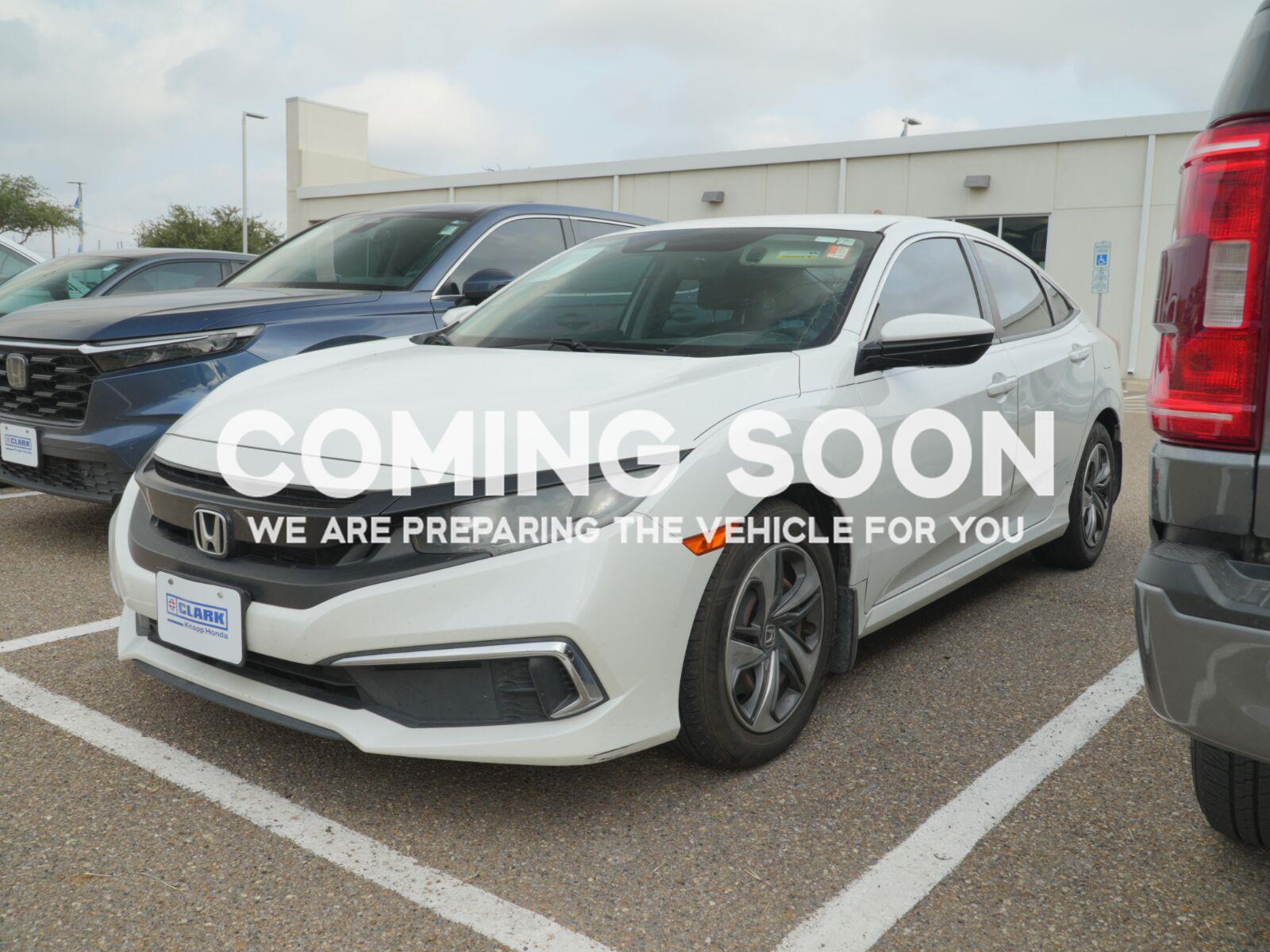 Platinum White Pearl 2020 Honda Civic Sedan Front-Wheel Drive Continuously Variable Transmission