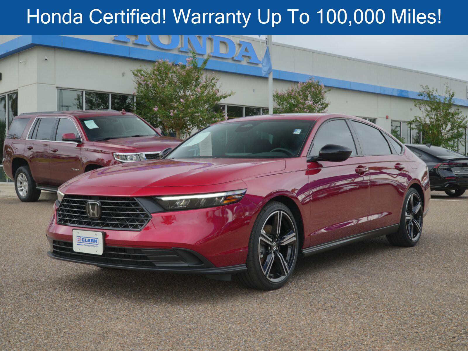 Radiant Red Metallic 2026 Honda Accord Hybrid Sedan Front-Wheel Drive Continuously Variable Transmission