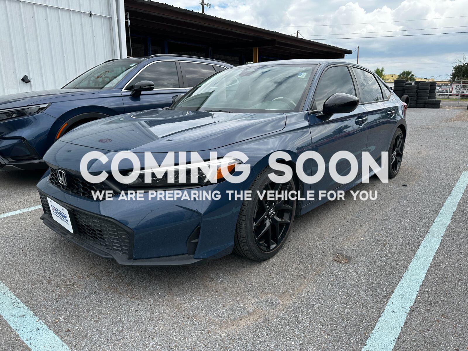 Blue Lagoon Pearl 2025 Honda Civic Sedan Front-Wheel Drive Continuously Variable Transmission