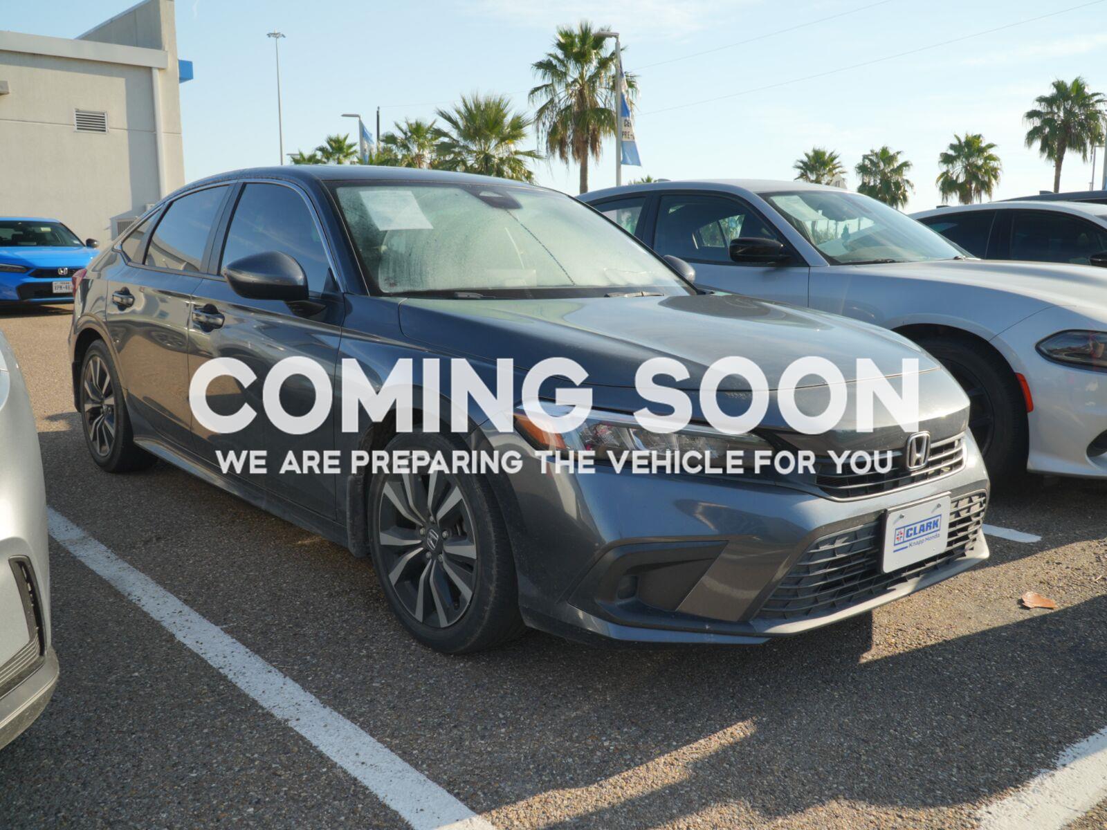 Meteorite Gray Metallic 2022 Honda Civic Sedan Front-Wheel Drive Continuously Variable Transmission