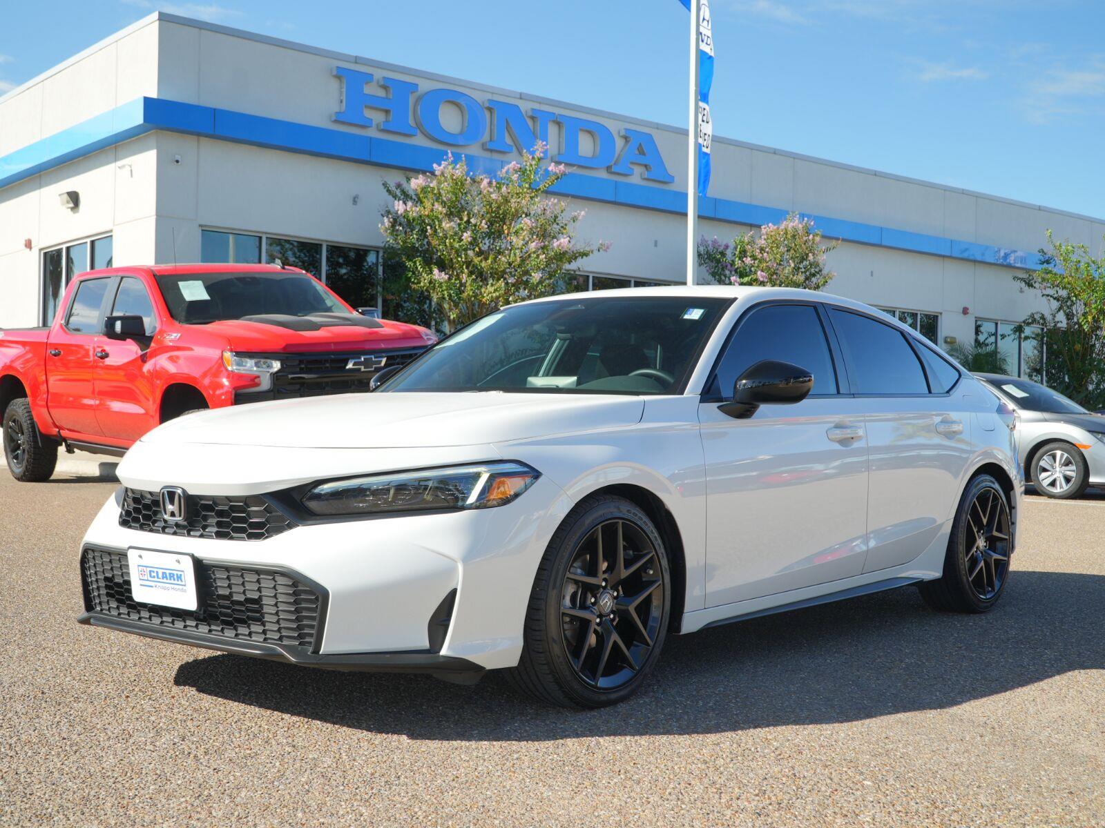 Platinum White Pearl 2025 Honda Civic Hatchback Hatchback Front-Wheel Drive Continuously Variable Transmission