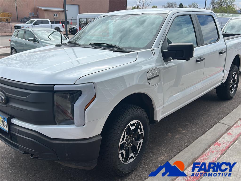 Oxford White 2023 Ford F-150 Lightning Pro SuperCrew AWD Pickup Truck All-Wheel Drive 1-Speed Dual Clutch