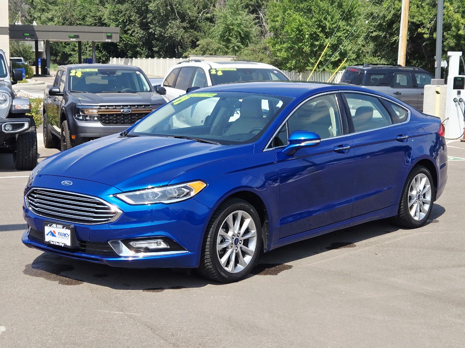 Lightning Blue 2017 Ford Fusion Sedan Front-Wheel Drive 6-Speed Automatic
