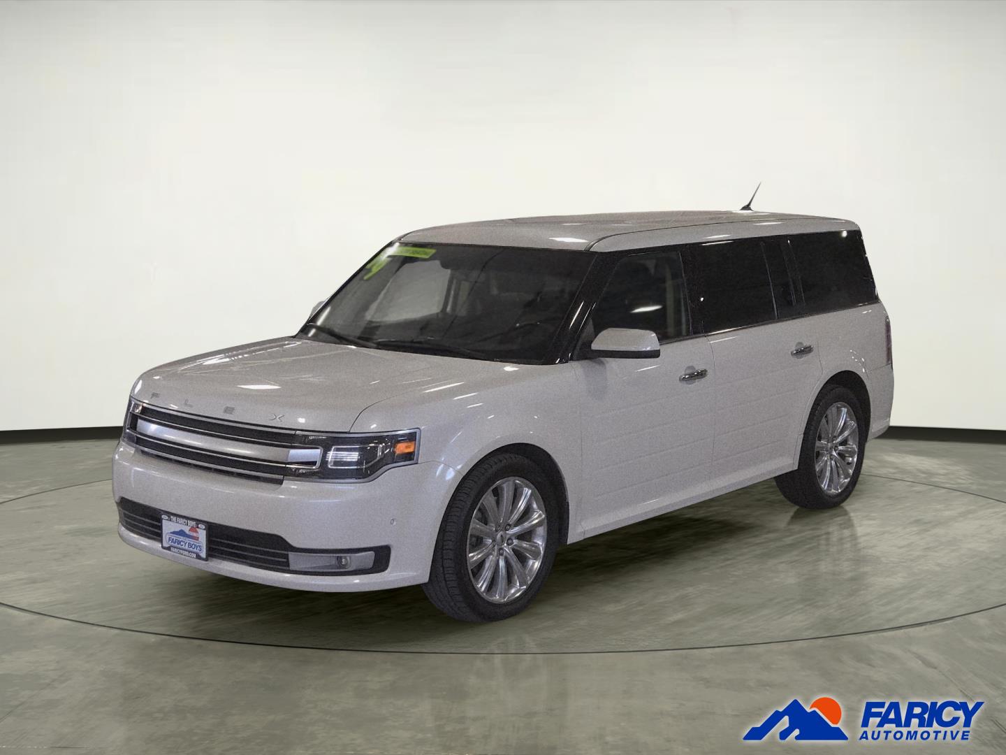 White Platinum Metallic Tri-Coat 2019 Ford Flex Limited AWD SUV / Crossover All-Wheel Drive 6-Speed Automatic