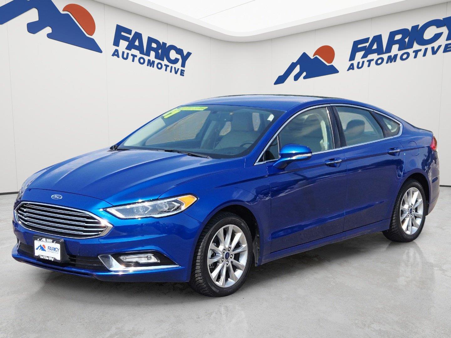 Lightning Blue 2017 Ford Fusion Sedan Front-Wheel Drive 6-Speed Automatic