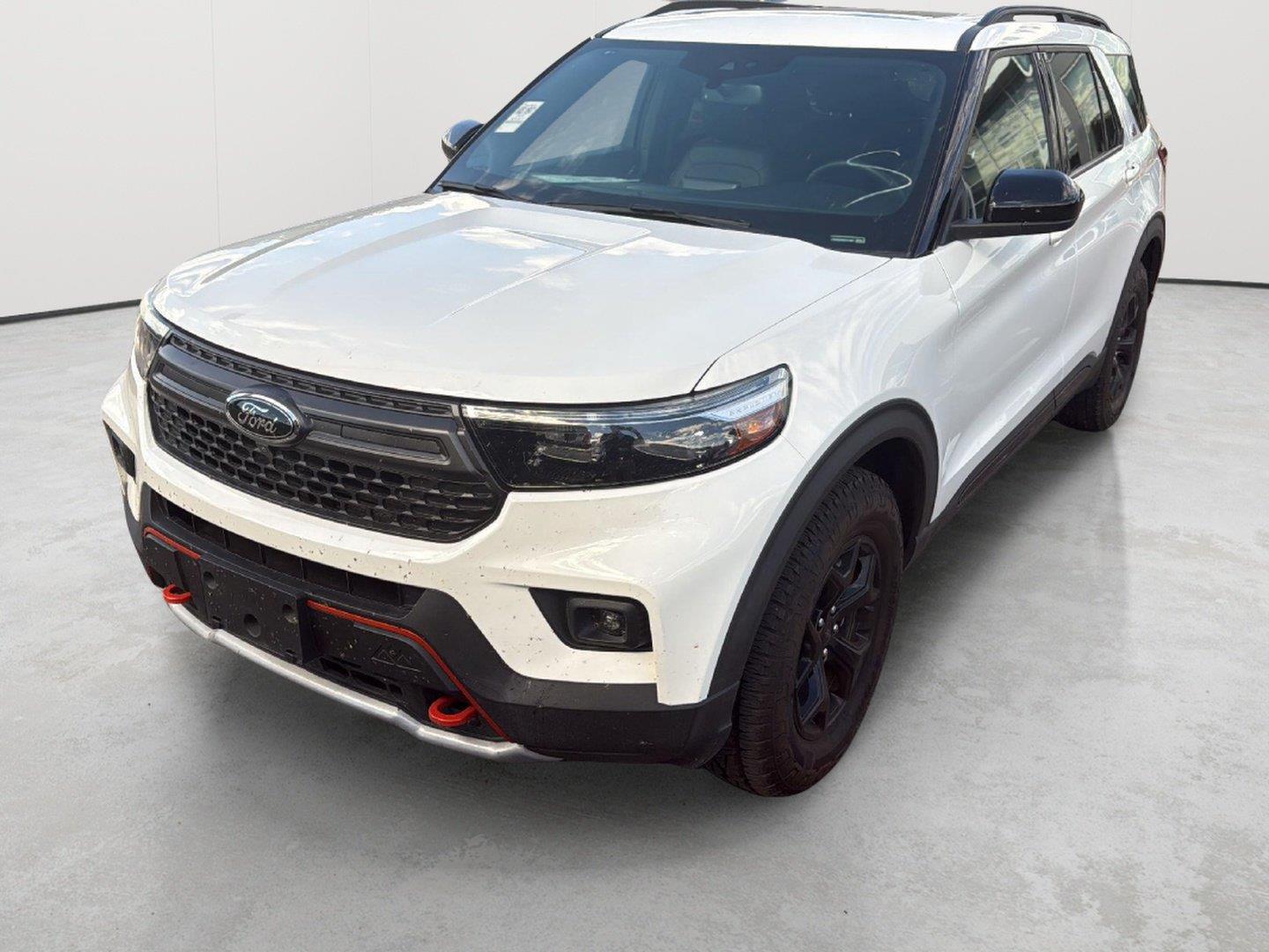 Star White Metallic Tri-Coat 2024 Ford Explorer SUV / Crossover All-Wheel Drive Automatic
