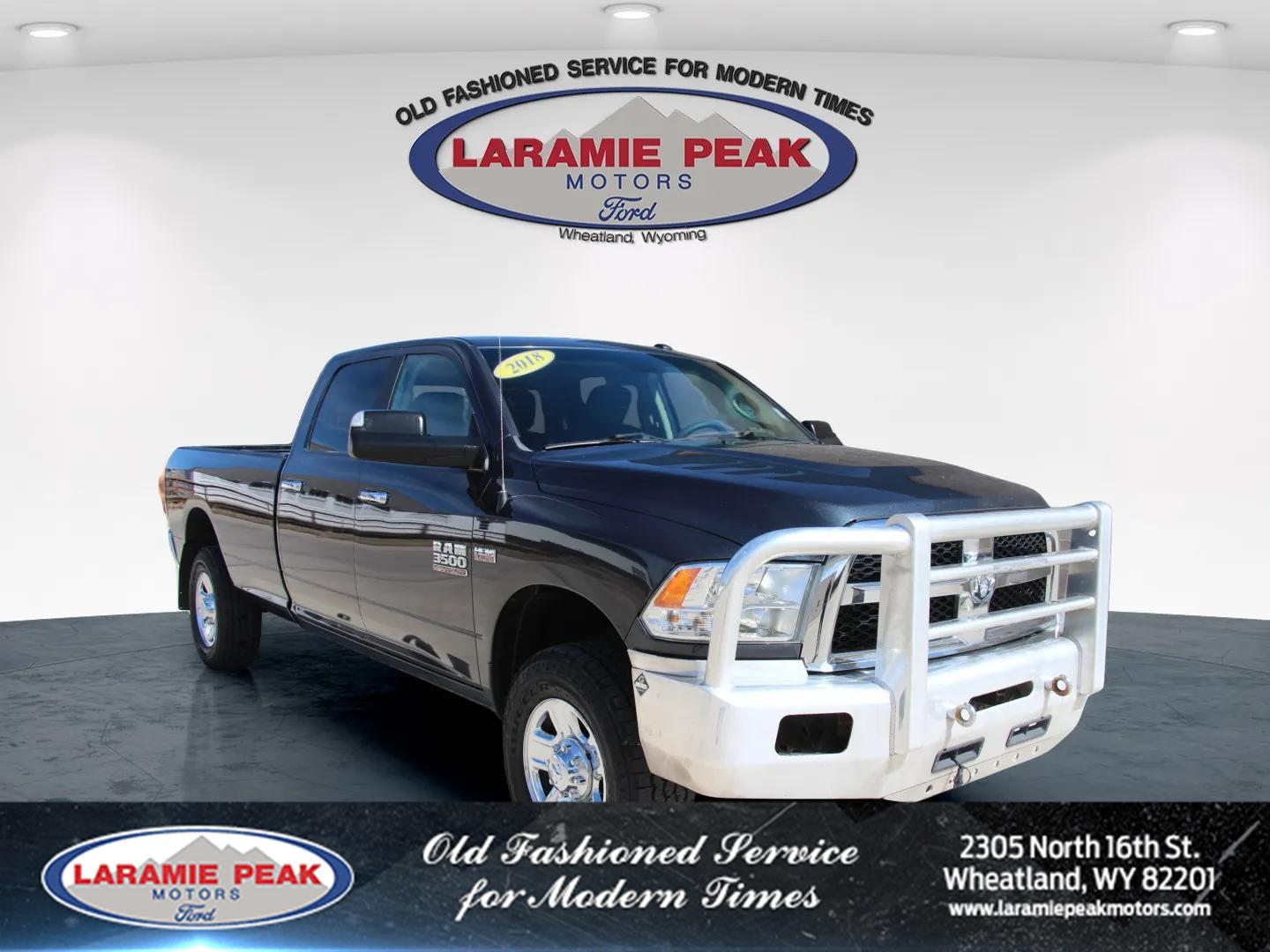 Gray (Maximum Steel Metallic Clearcoat) 2018 RAM 3500 Pickup Truck Four-Wheel Drive 6-Speed Automatic