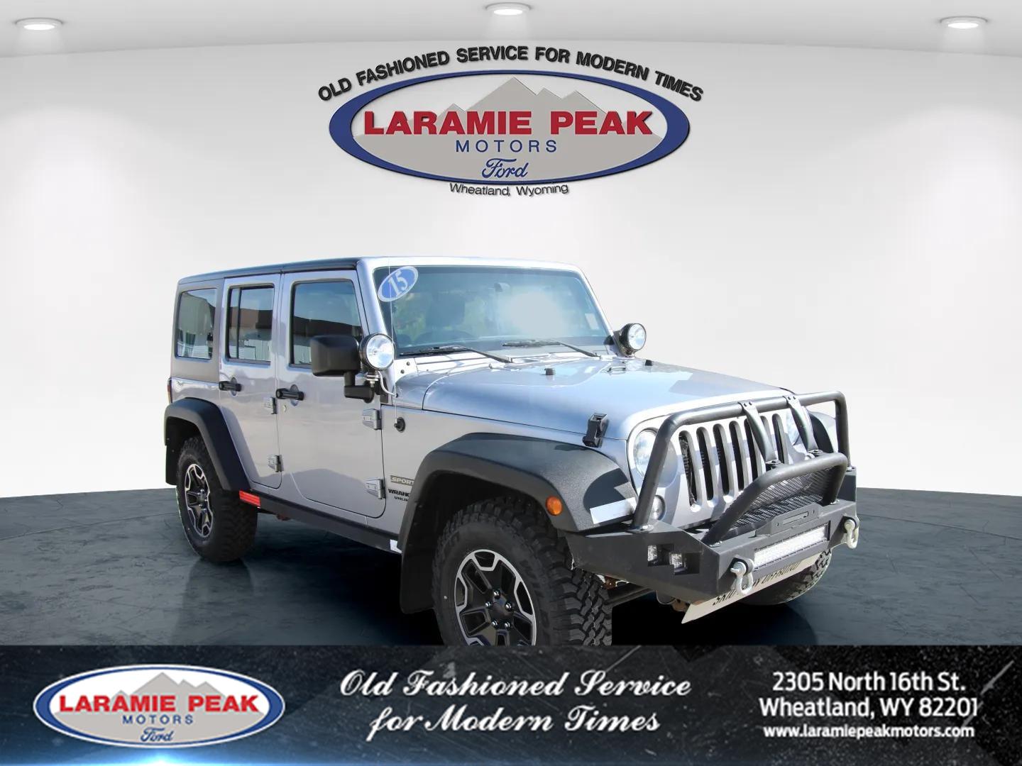 Billet Silver Metallic Clearcoat 2015 Jeep Wrangler Unlimited Sport 4WD SUV / Crossover Four-Wheel Drive 5-Speed Automatic