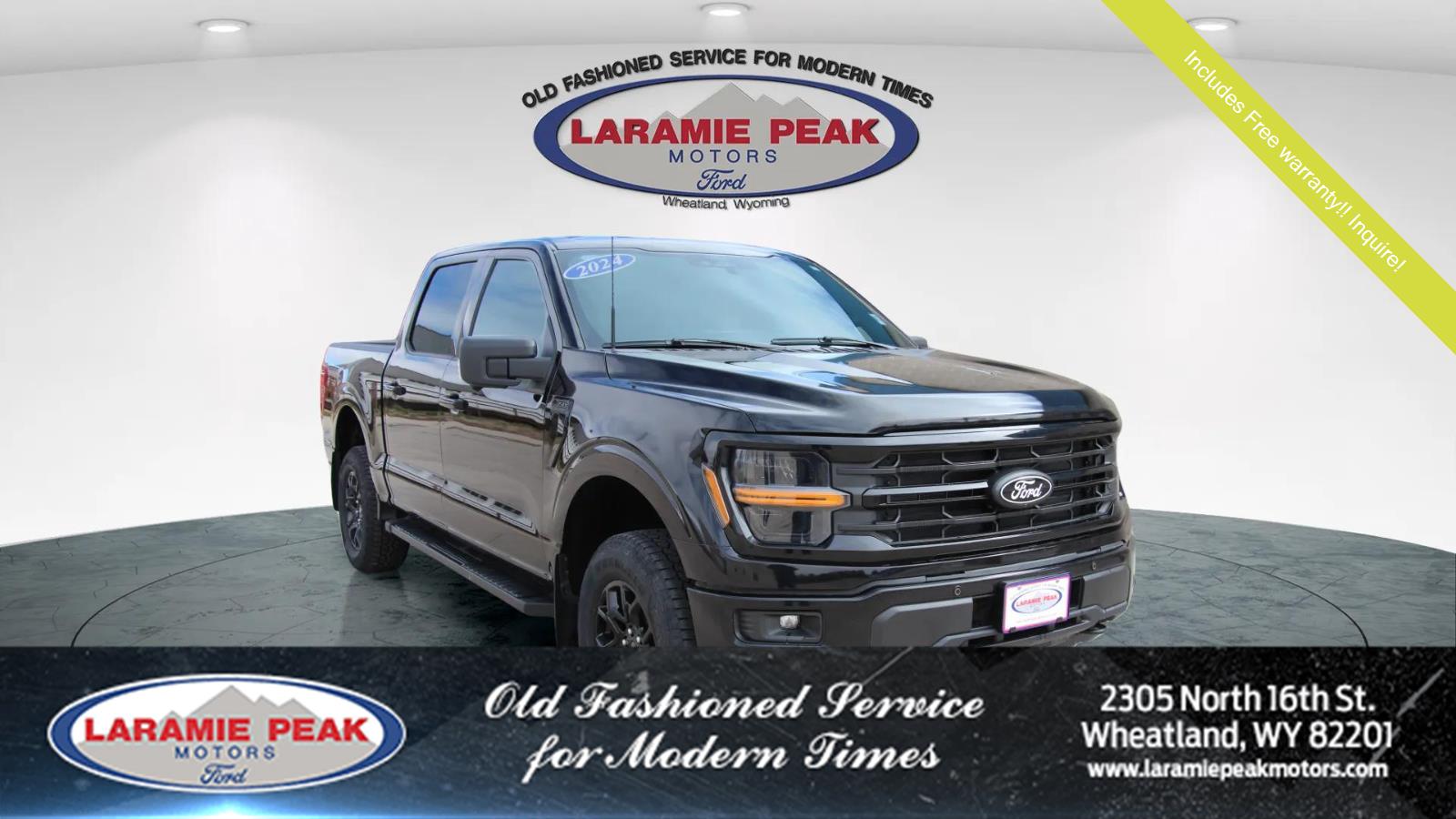 Agate Black Metallic 2024 Ford F-150 XLT SuperCrew 4WD Pickup Truck Four-Wheel Drive 10-Speed Automatic