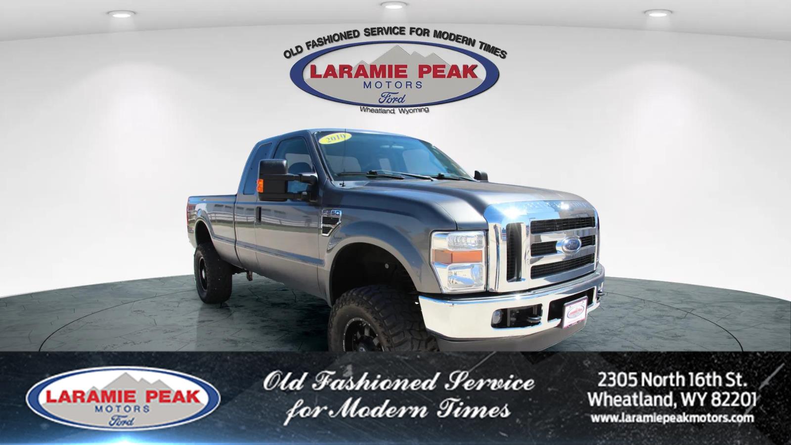 Gray (Sterling Grey Metallic) 2010 Ford F-250 Super Duty Pickup Truck Four-Wheel Drive 5-Speed Automatic