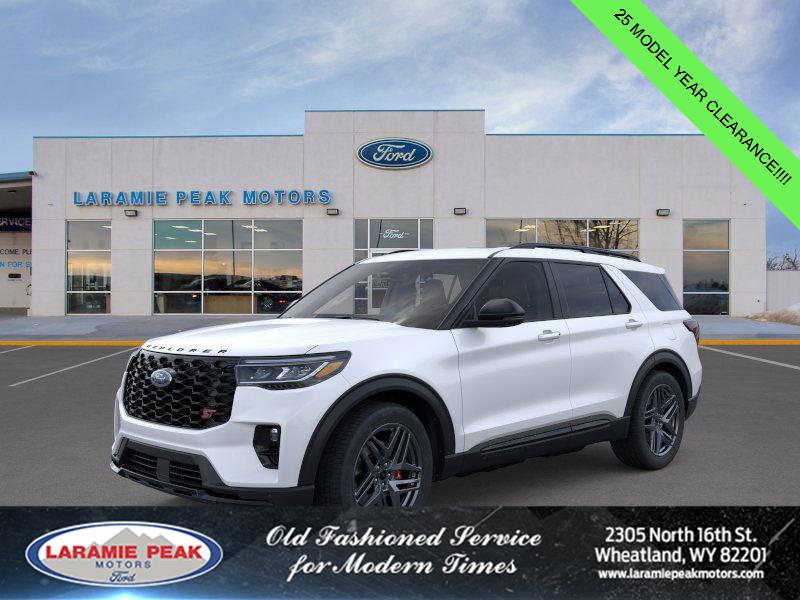 Star White Metallic Tri-Coat 2025 Ford Explorer ST AWD SUV / Crossover All-Wheel Drive 10-Speed Automatic