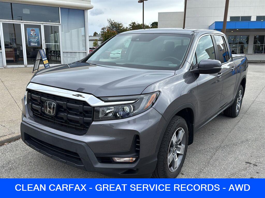 Gray (Modern Steel Metallic) 2024 Honda Ridgeline Pickup Truck All-Wheel Drive Automatic