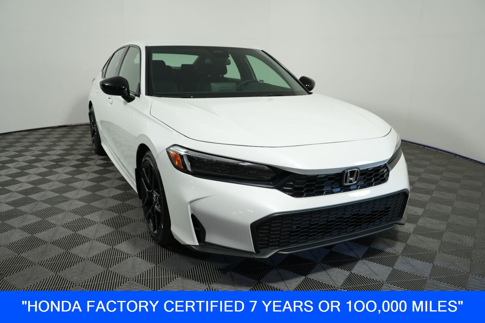 Platinum White Pearl 2026 Honda Civic Sedan Front-Wheel Drive Continuously Variable Transmission