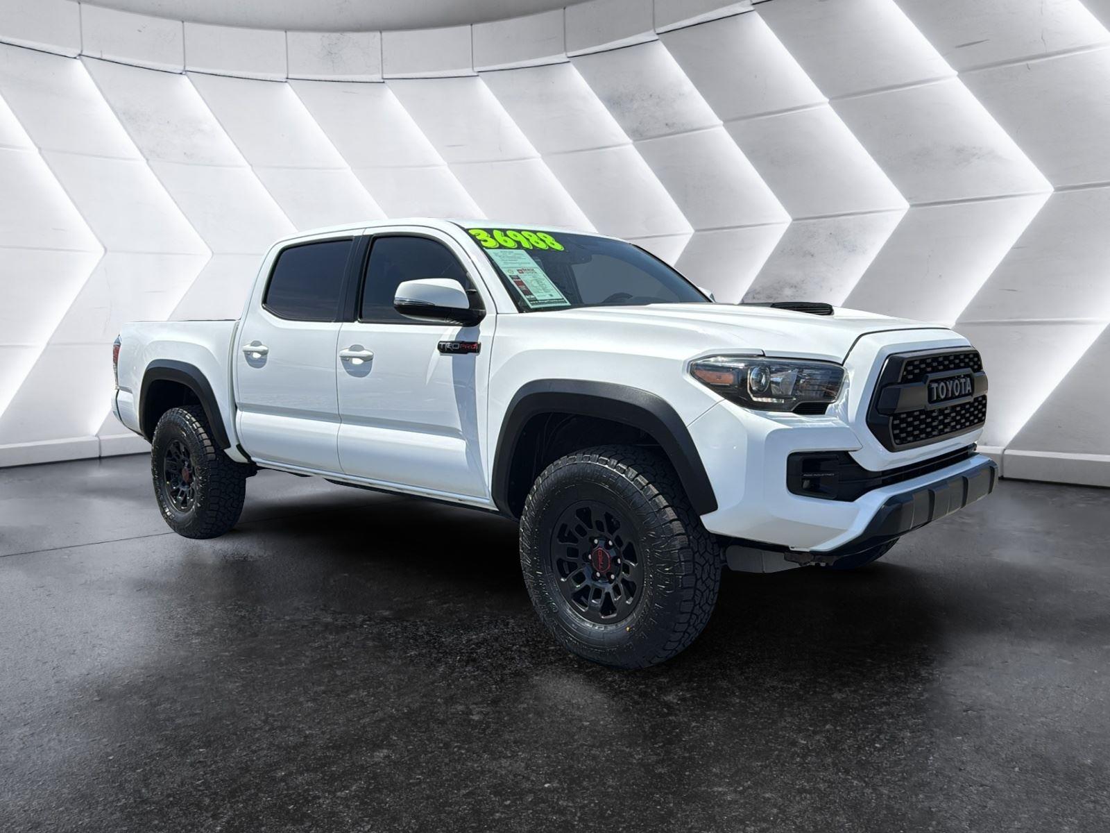 Super White 2017 Toyota Tacoma TRD Pro V6 Double Cab 4WD Pickup Truck Four-Wheel Drive 6-Speed Automatic