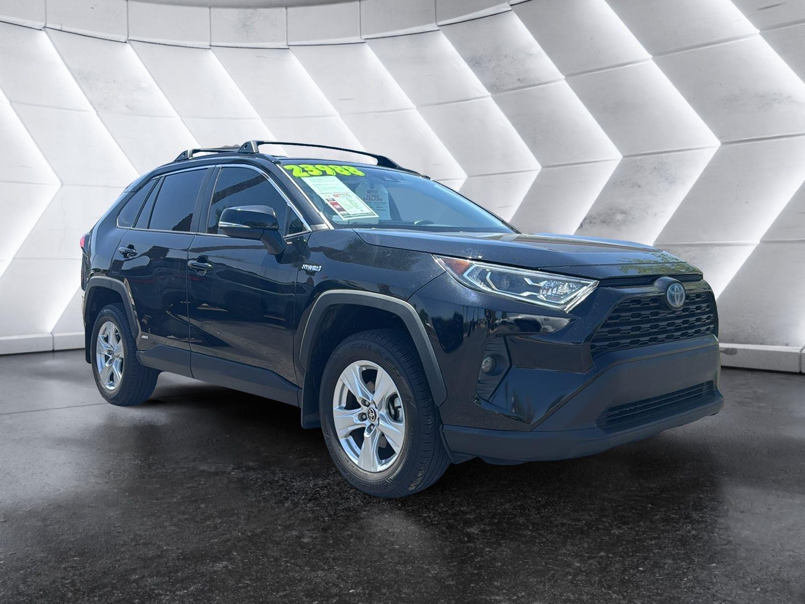 Midnight Black Metallic 2021 Toyota RAV4 Hybrid SUV / Crossover All-Wheel Drive Continuously Variable Transmission