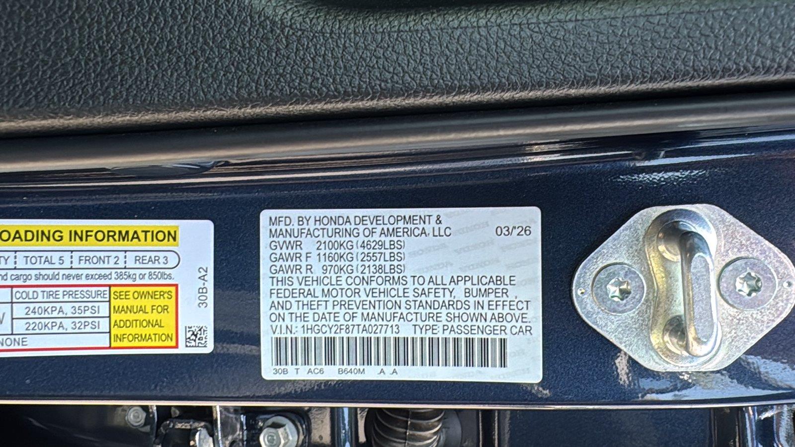 Used 2026 Honda Accord Hybrid Sedan